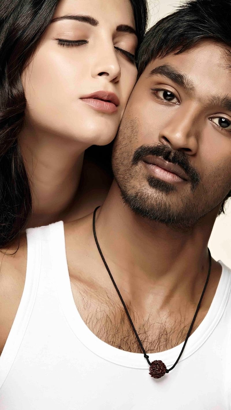 800x1422 Movie, Dhanush And Shruti Haasan, 3 movie and shruti haasan, HD phone wallpaper