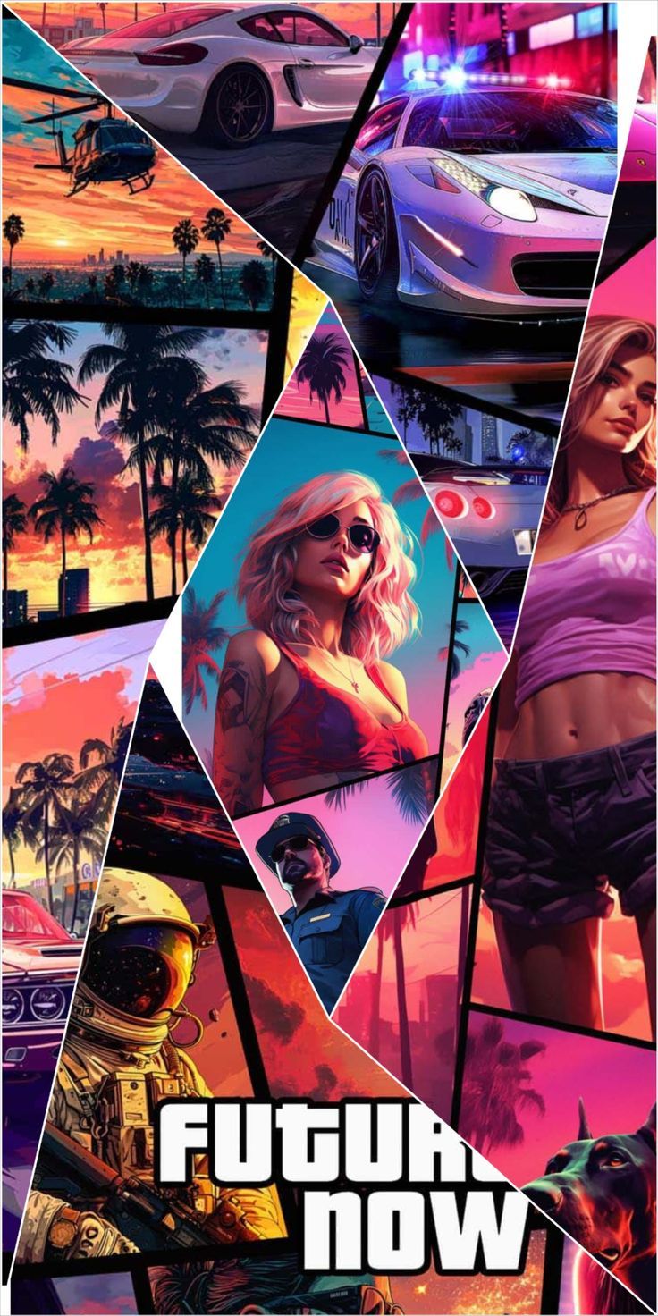 736x1472 GTA 6 Wallpaper for your iPhone