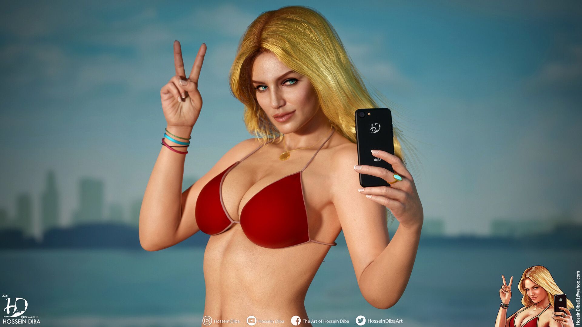 1920x1080 Hossein Diba Model of GTA 5 Cover Girl (Real Time)