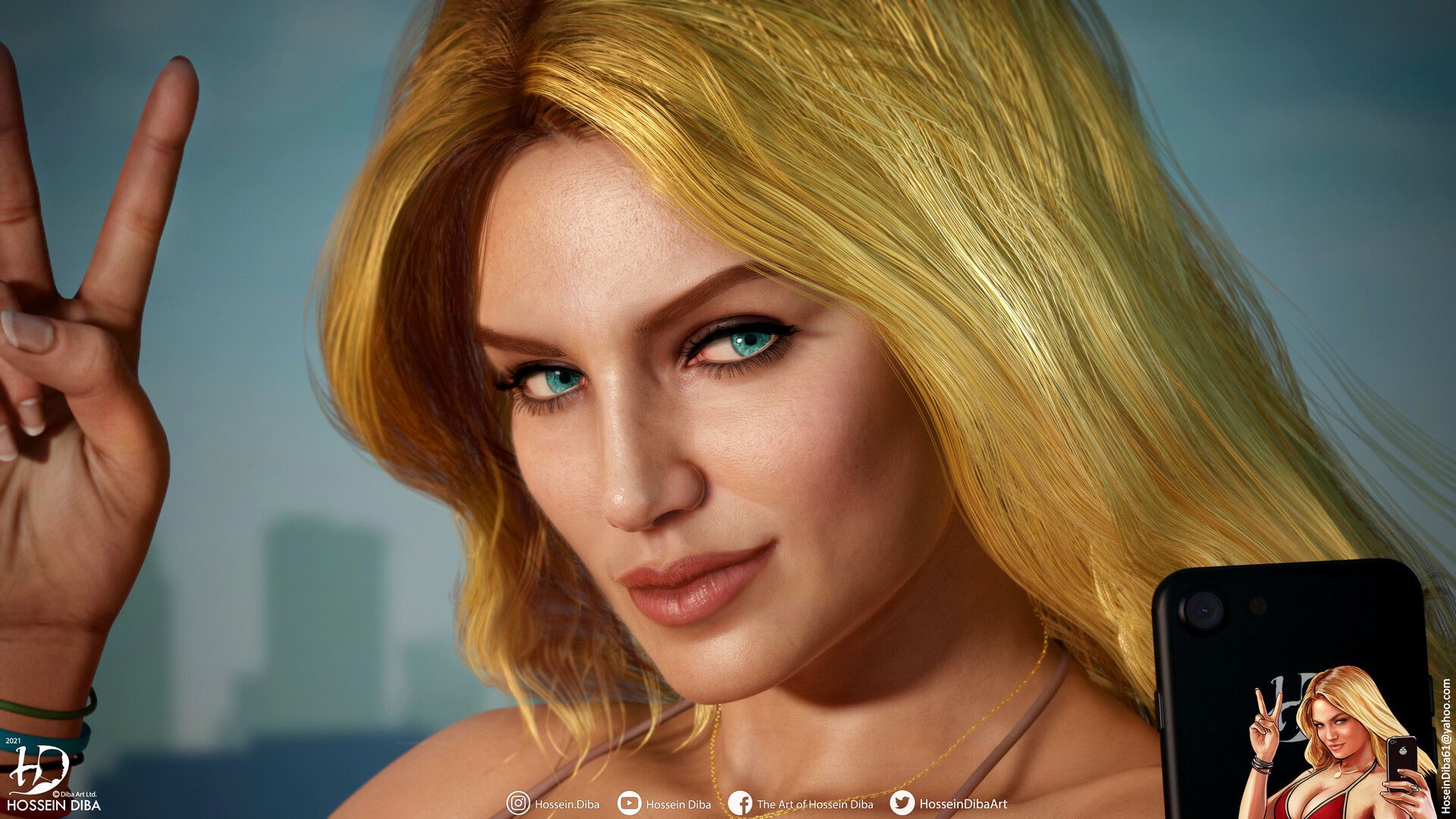 1920x1080 Hossein Diba Model of GTA 5 Cover Girl (Real Time)