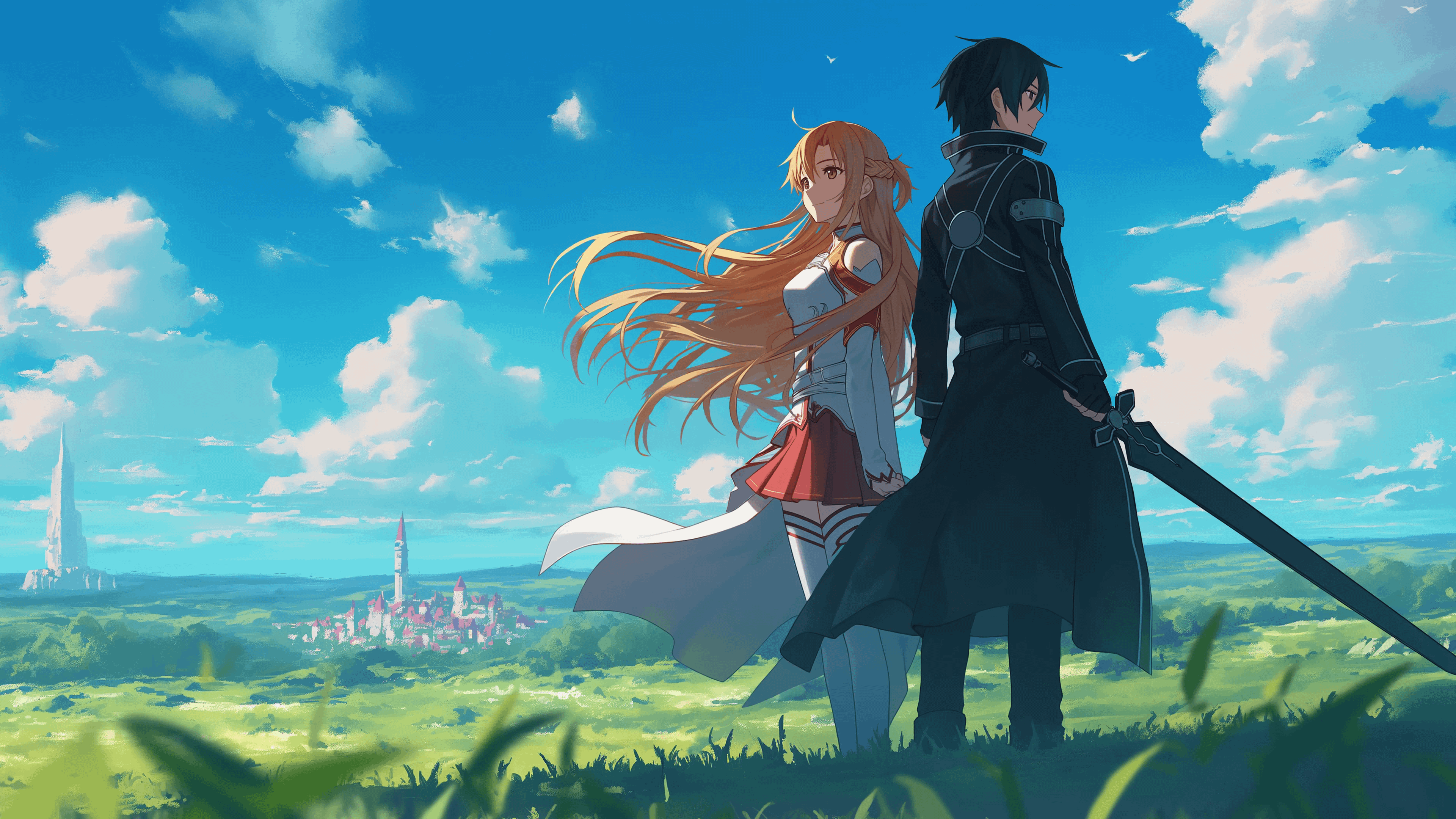 3840x2160 Asuna Kirito Sword Art Online [3840x2160]