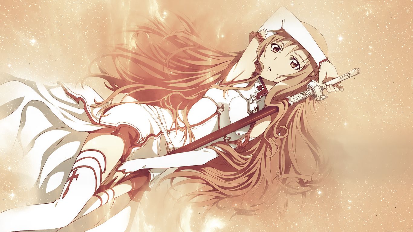 1366x768 Desktop wallpaper: Anime, Sword Art Online, Asuna Yuuki 4K free download for PC. 358955