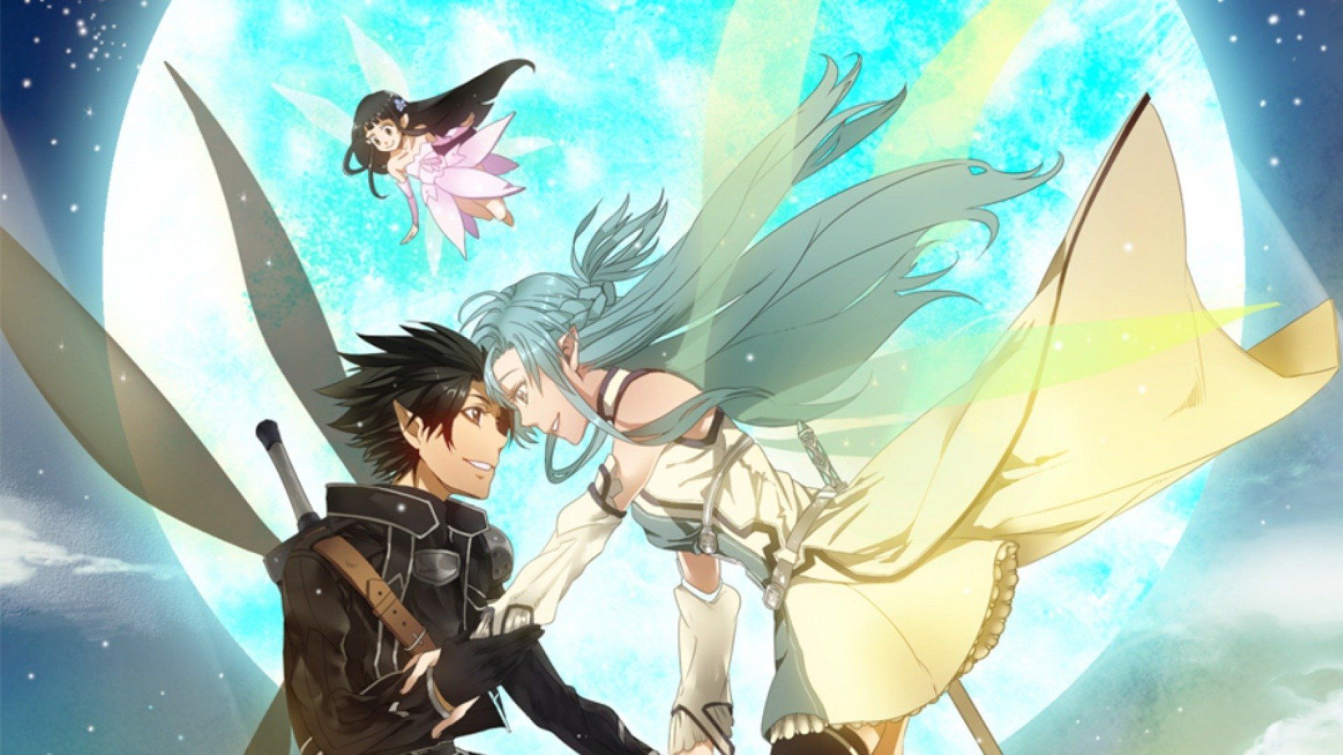 1920x1080 Sword Art Online HD: Kirito, Asuna & Yui United in Anime Gloryx1080