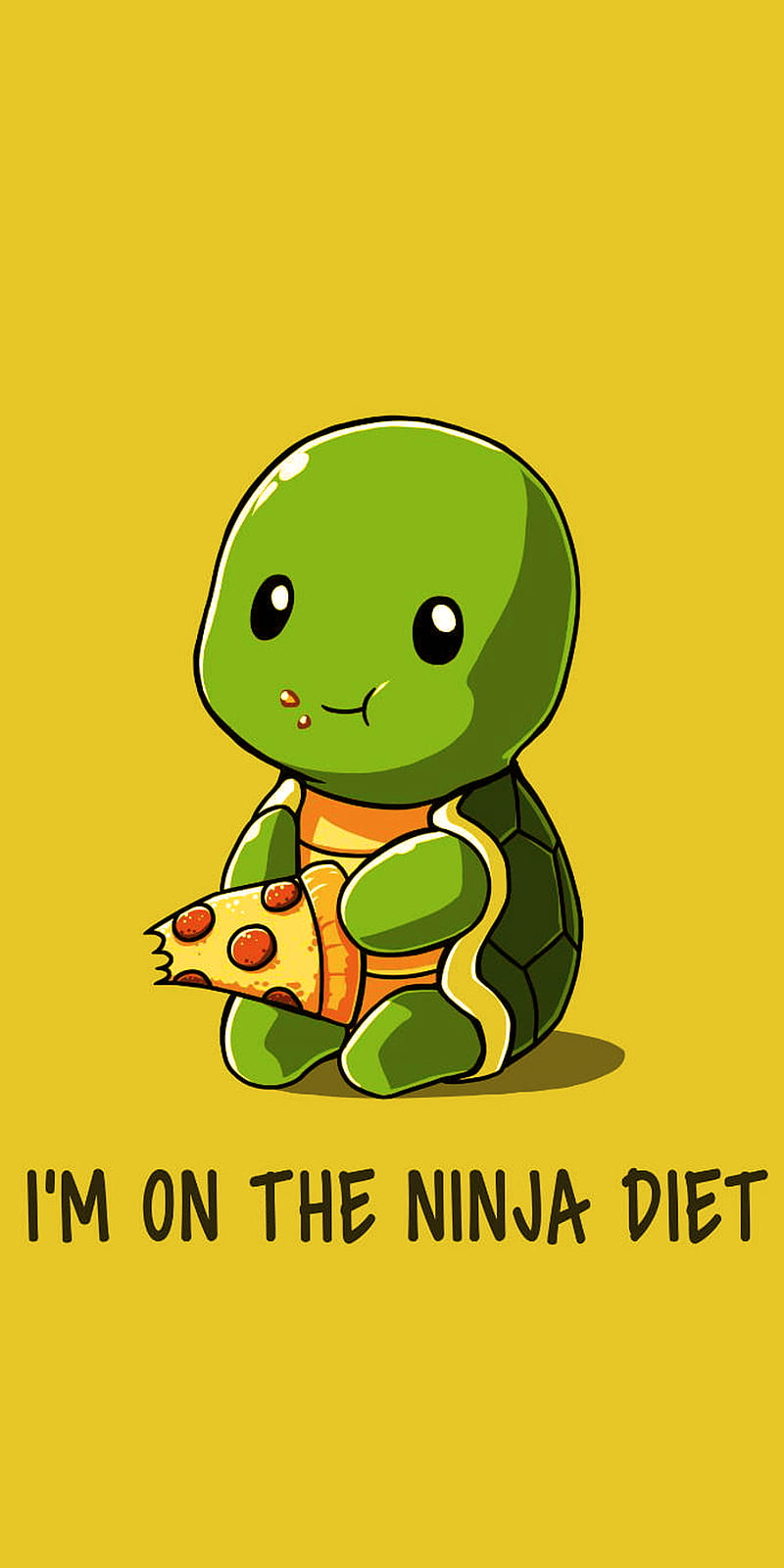 800x1600 Turtle, diet, ninja, pizza, sayings, HD phone wallpaper