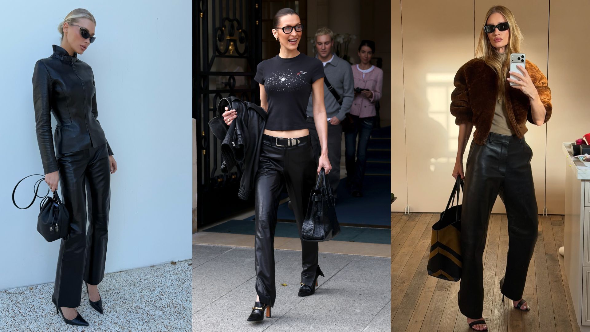 1920x1080 Chic Leather Pants Outfits to Copy. Who What Wear