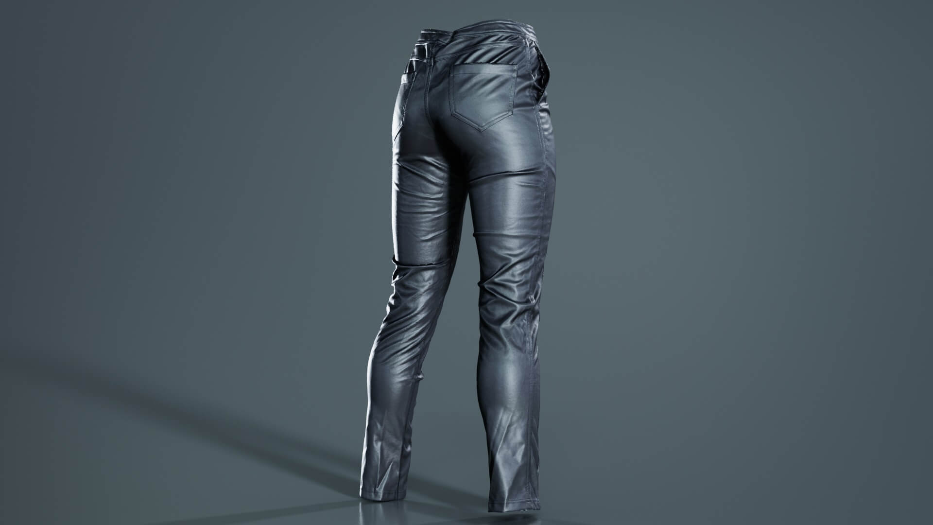1920x1080 Full Front Laced Leather Pants Model