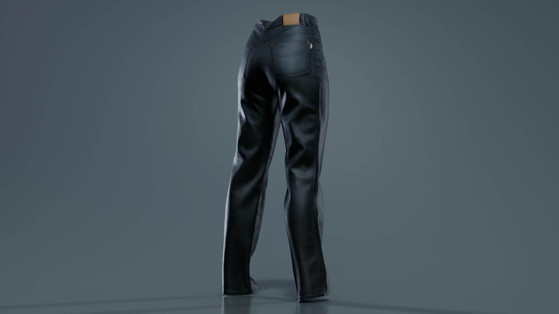 1920x1080 Black Leather Pants Model