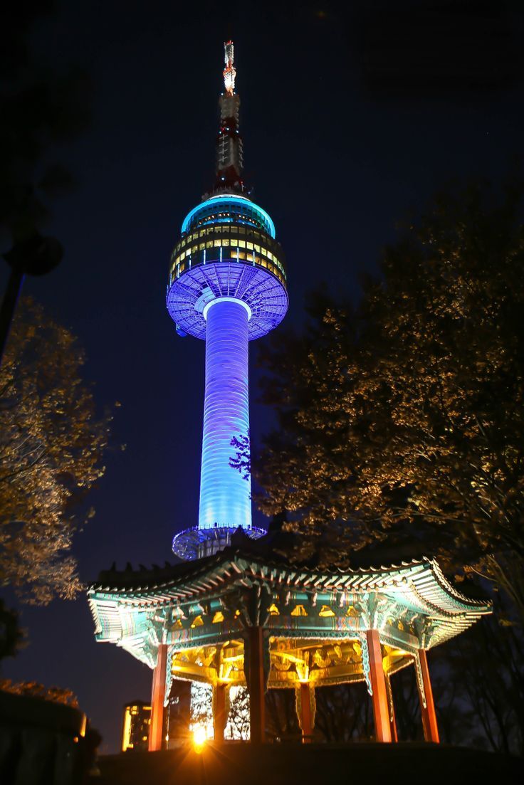 736x1103 Seoul Tower at night, Seoul, South Korea