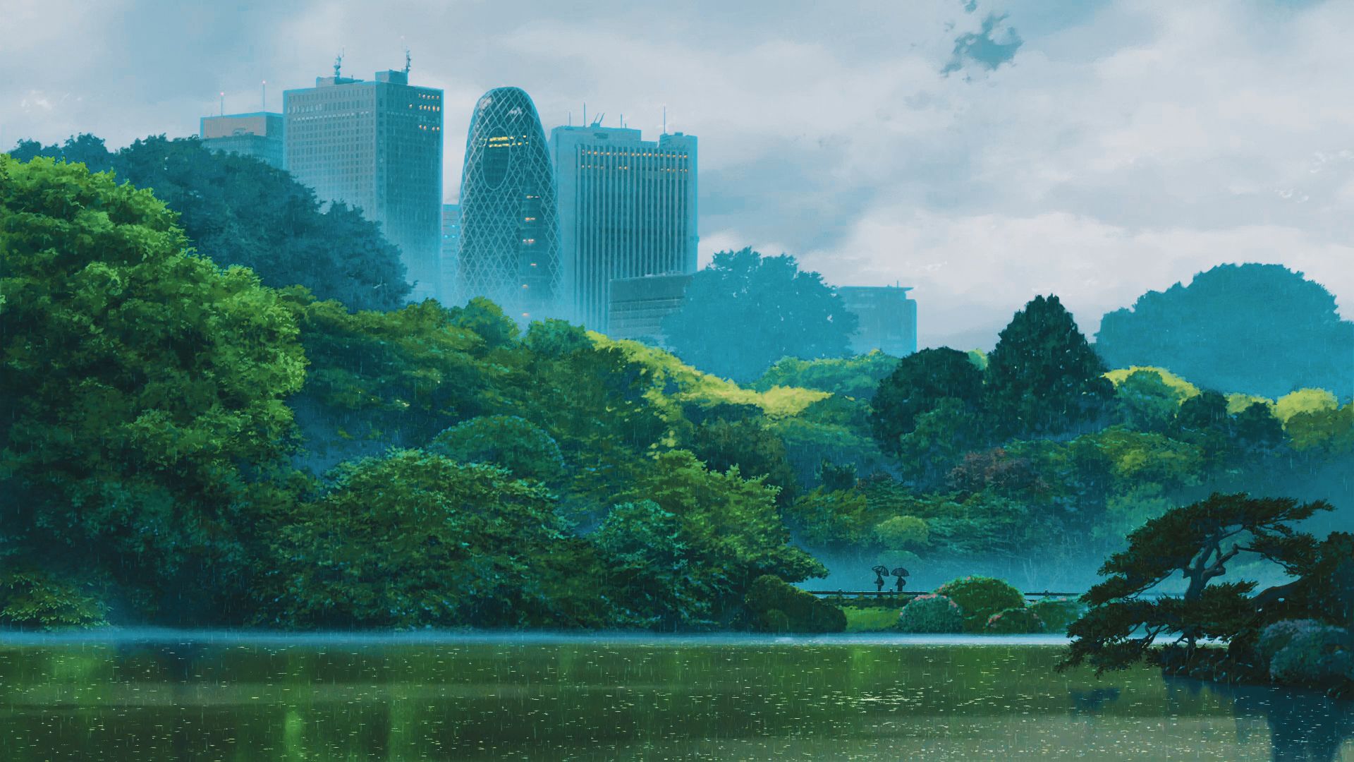 1920x1080 Wallpaper Kotonoha no Niwa, The garden of words, Makoto Xingkai for mobile and desktop, section прочее, resolution 1920x1080