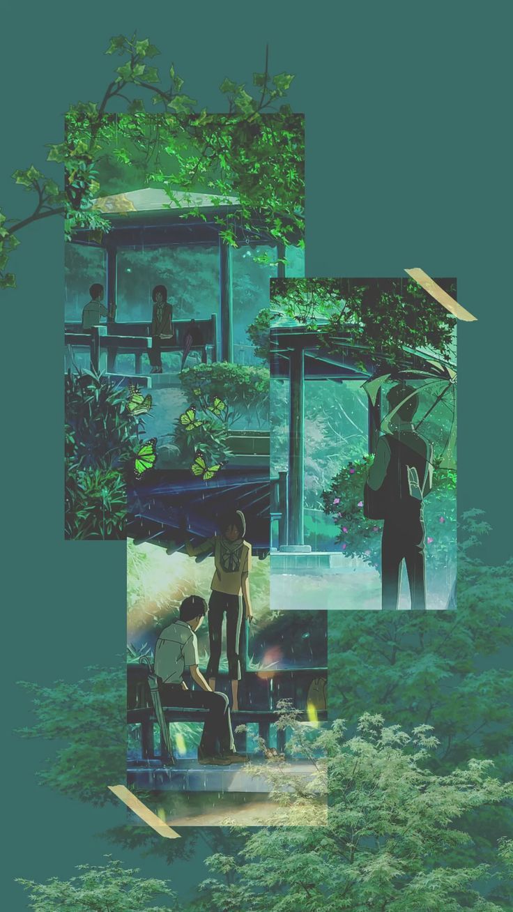 736x1308 The Garden Of Words iPhone Wallpaper