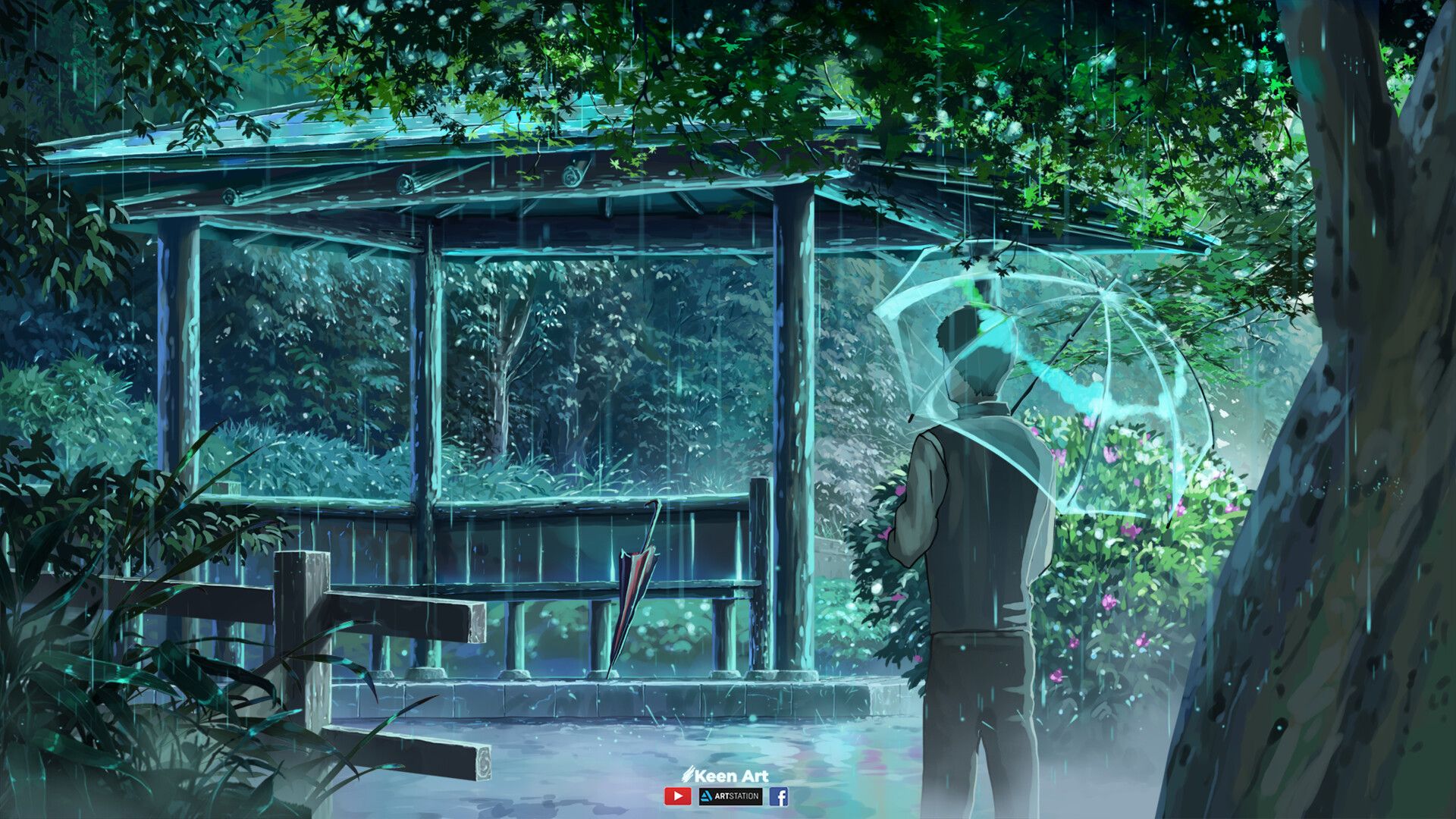 1920x1080 The Garden of Words Fan Art. Fan Art. ShinKai Makoto