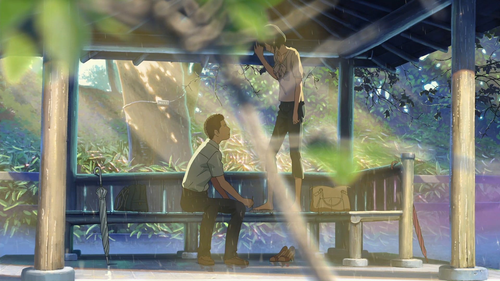 1920x1080 Even after exact 10 years, the visual and poetry of The Garden of Words (2013) are still unrivaled