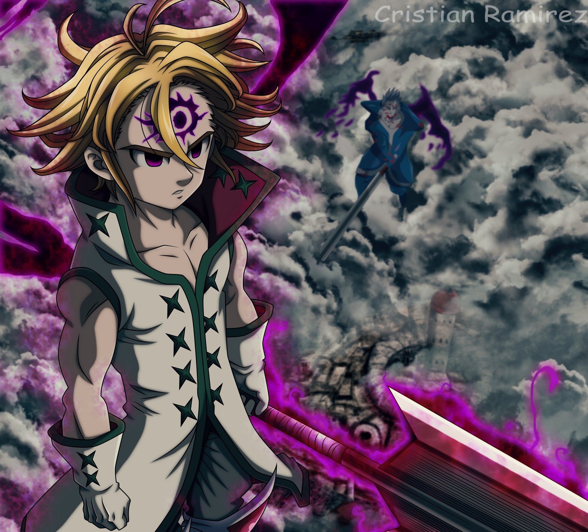 1920x1738 Meliodas Unleashed: 4K Ultra HD Anime Wallpaper from The Seven Deadly Sins