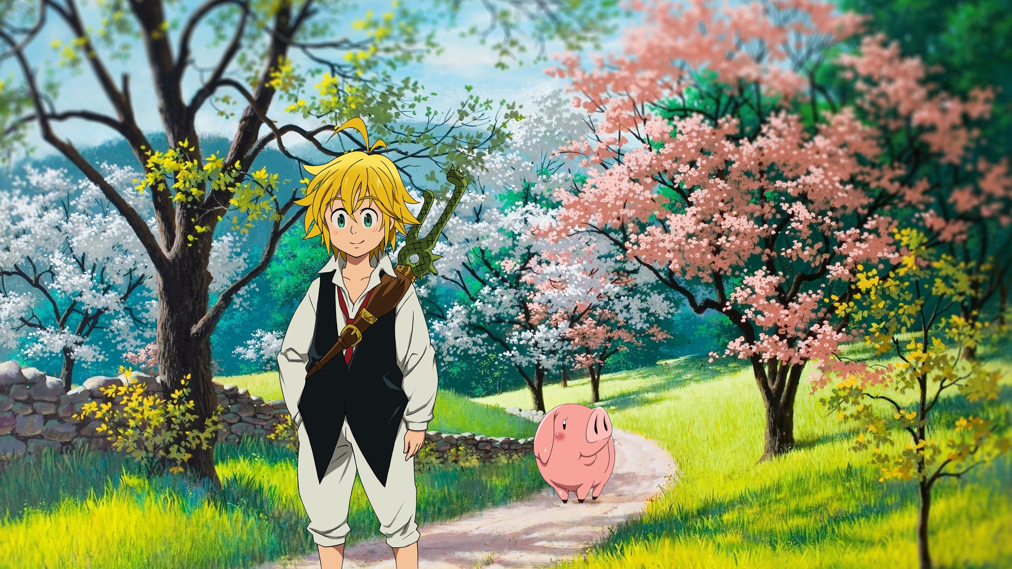3840x2160 Meliodas from Seven Deadly Sin, anime, Nanatsu no Taizai, the seven deadly sins, meliodas HD wallpaper