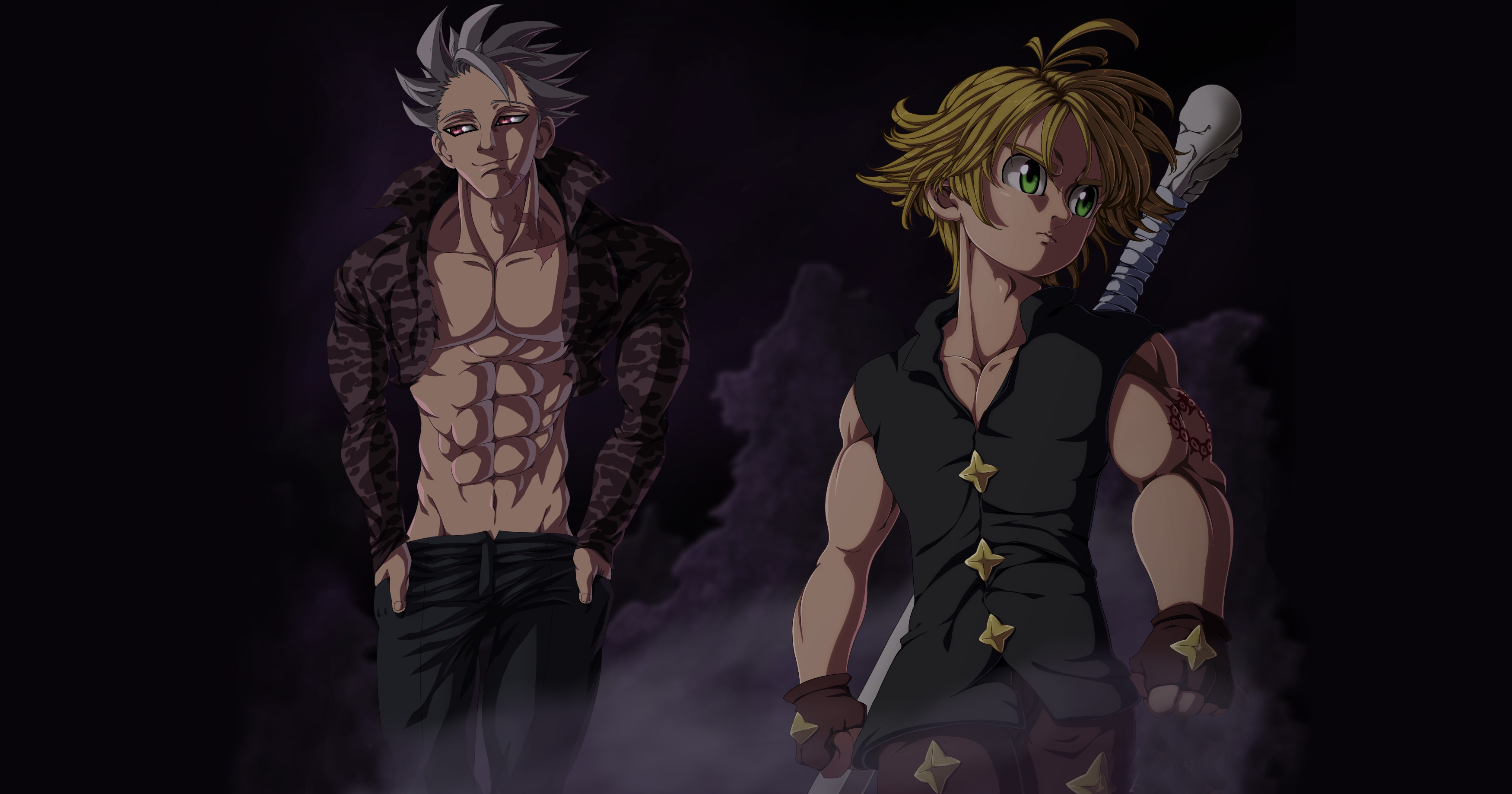 3500x1838 Meliodas and Ban Wallpaper, HD Anime 4K Wallpaper, Image and Background