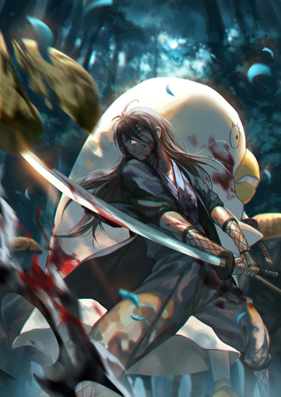 1080x1527 Download Katsura_ Kotaro_ Samurai_ Battle_ Artwork Wallpaper