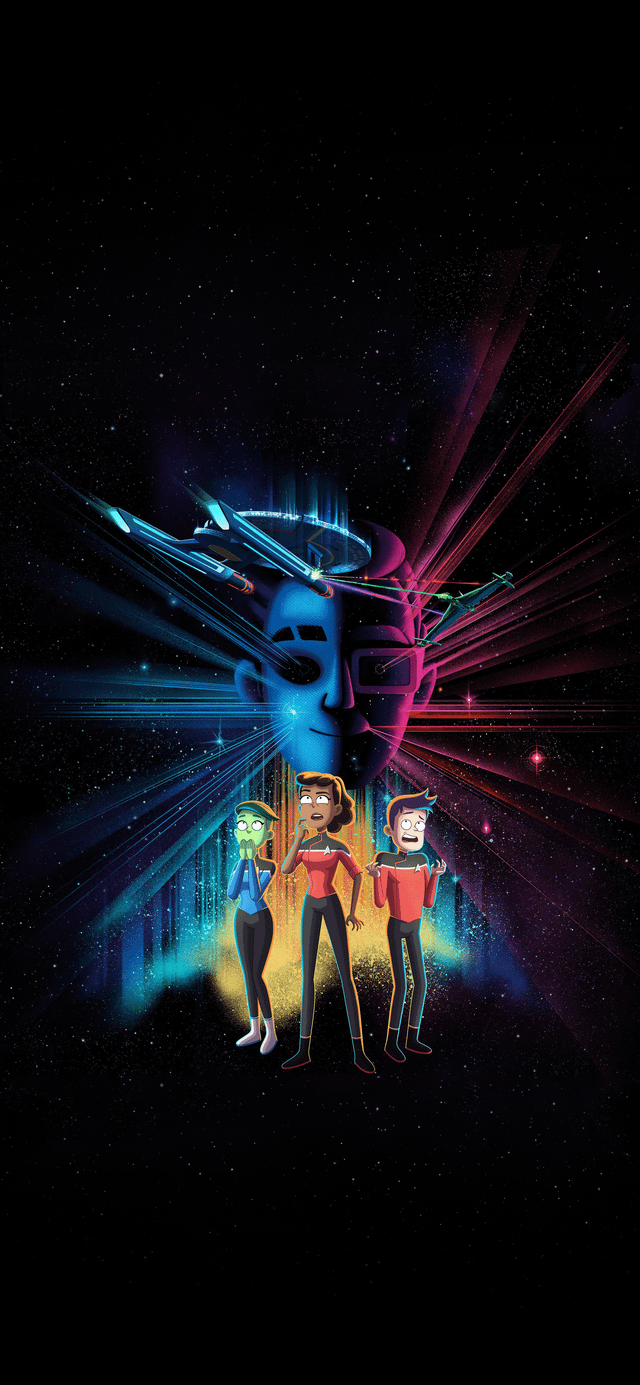 640x1385 Removed the text from the new Star Trek: Lower Decks Poster to make a mobile wallpaper