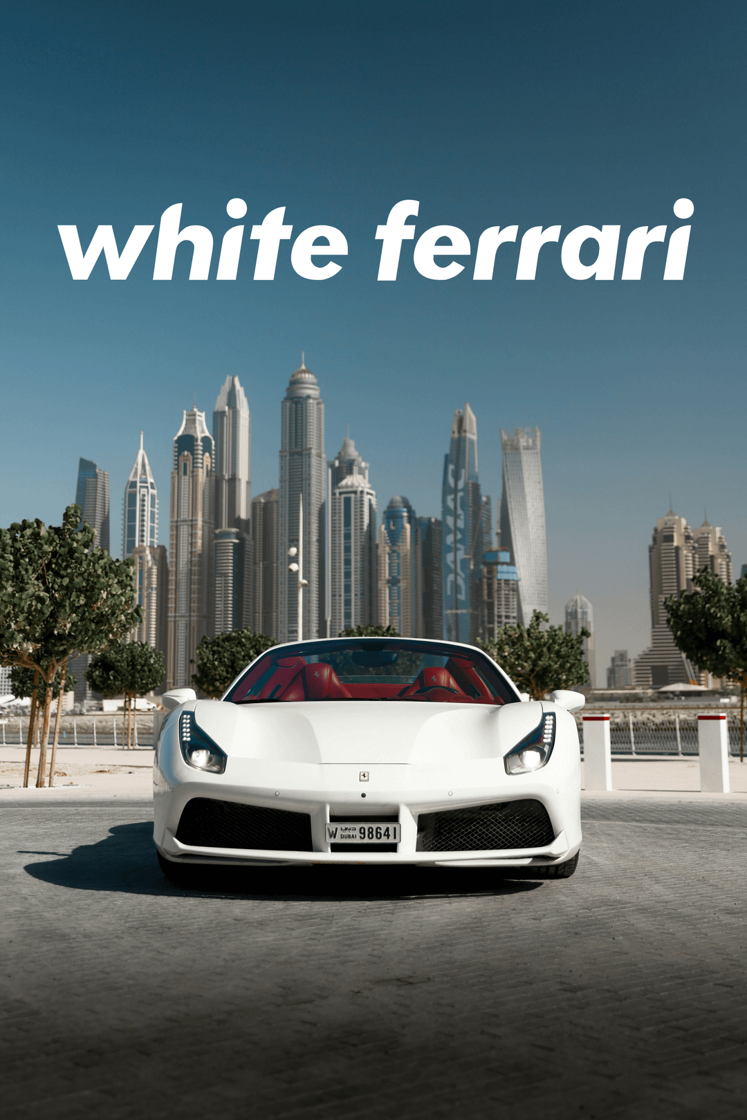 1080x1620 A poster of White Ferrari I made