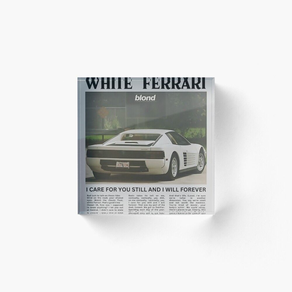 1000x1000 Frank Ocean Poster, White Ferrari Poster, Blond Poster, Frank Ocean Wall Art, Frank Ocean Print, Dorm Room Poster, Game room decor Art Board Print
