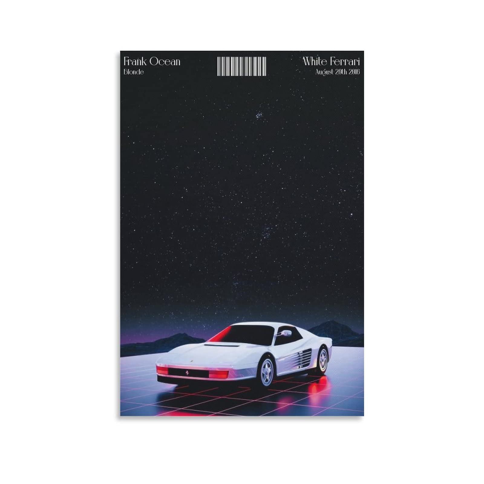 1600x1600 Frank Ocean 'White Ferrari' Poster Canvas Posters Wall Art Decor Room Bedroom Decoration Unframe Style12x18inch(30x45cm) : Amazon.co.uk: Home & Kitchen