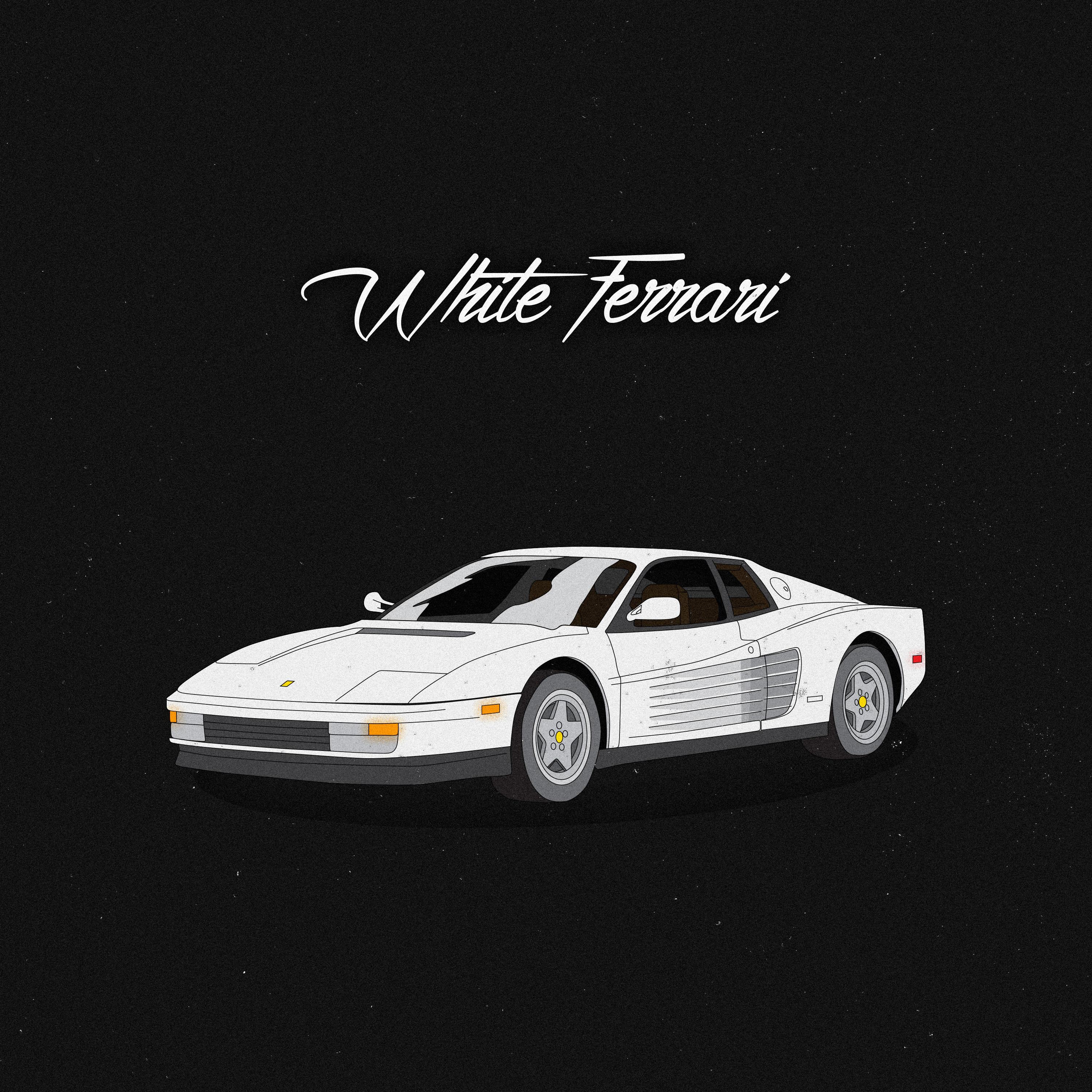 3000x3000 White Ferrari