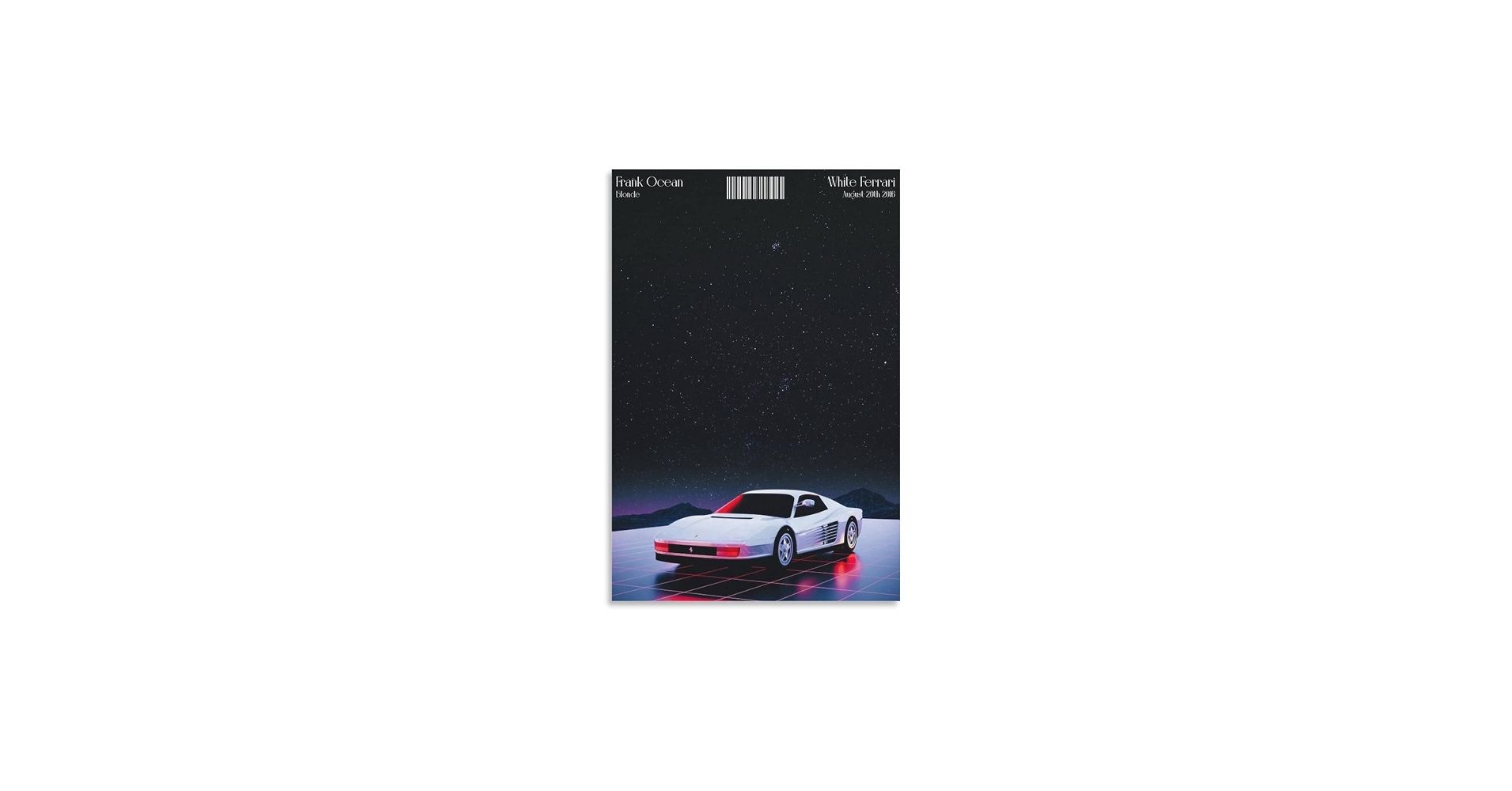 1910x1000 Frank Ocean 'White Ferrari' Poster Canvas Posters Wall Art Decor Room Bedroom Decoration Unframe Style12x18inch(30x45cm) : Amazon.co.uk: Home & Kitchen