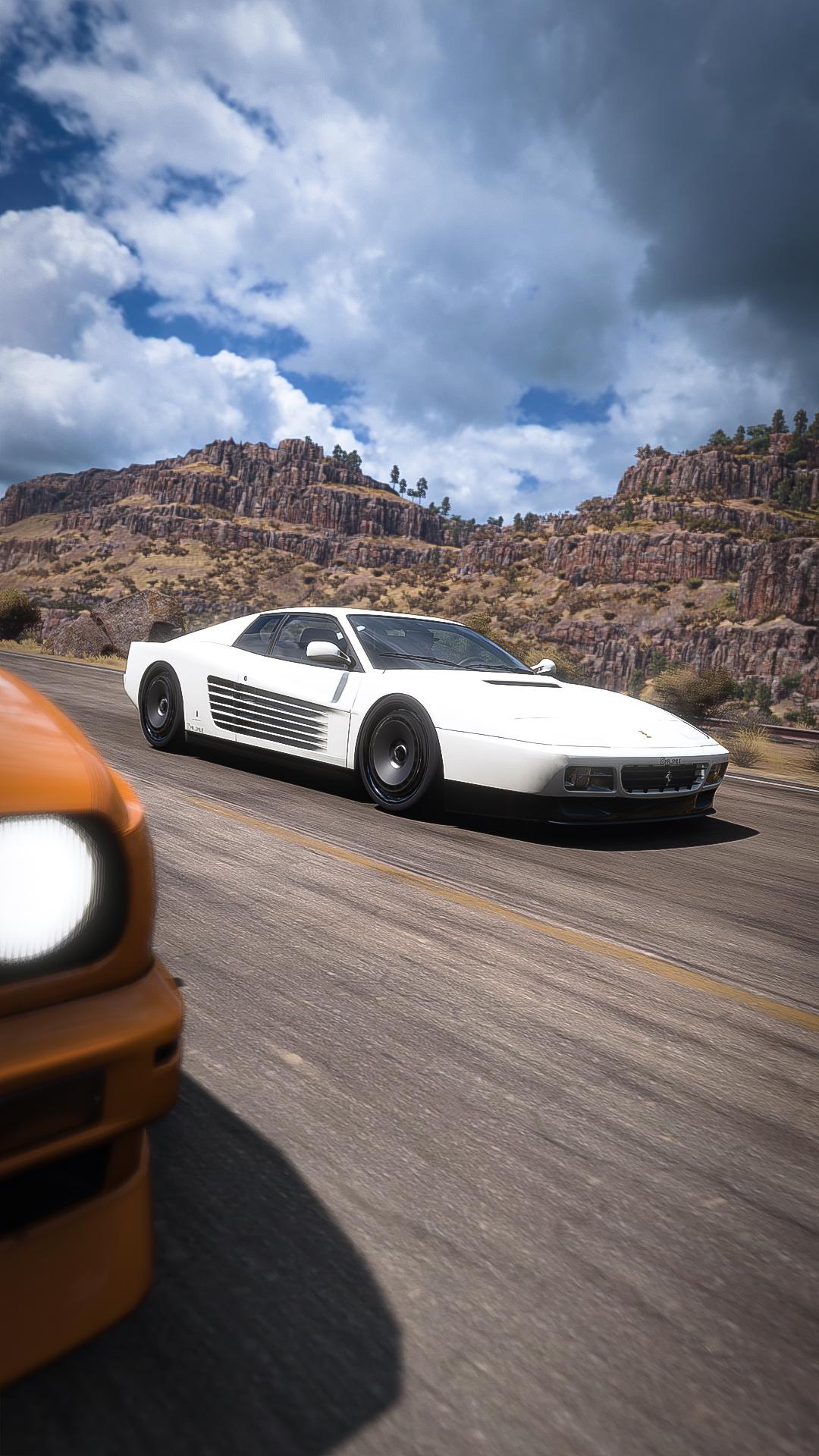 1080x1920 the white Ferrari and nostalgia ultra E30