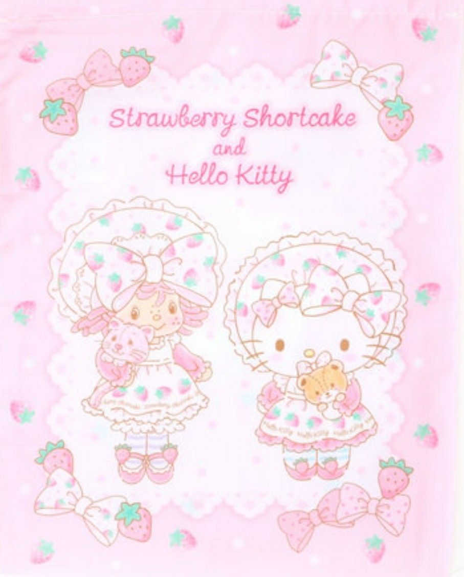 907x1128 Strawberry shortcake and hello kitty