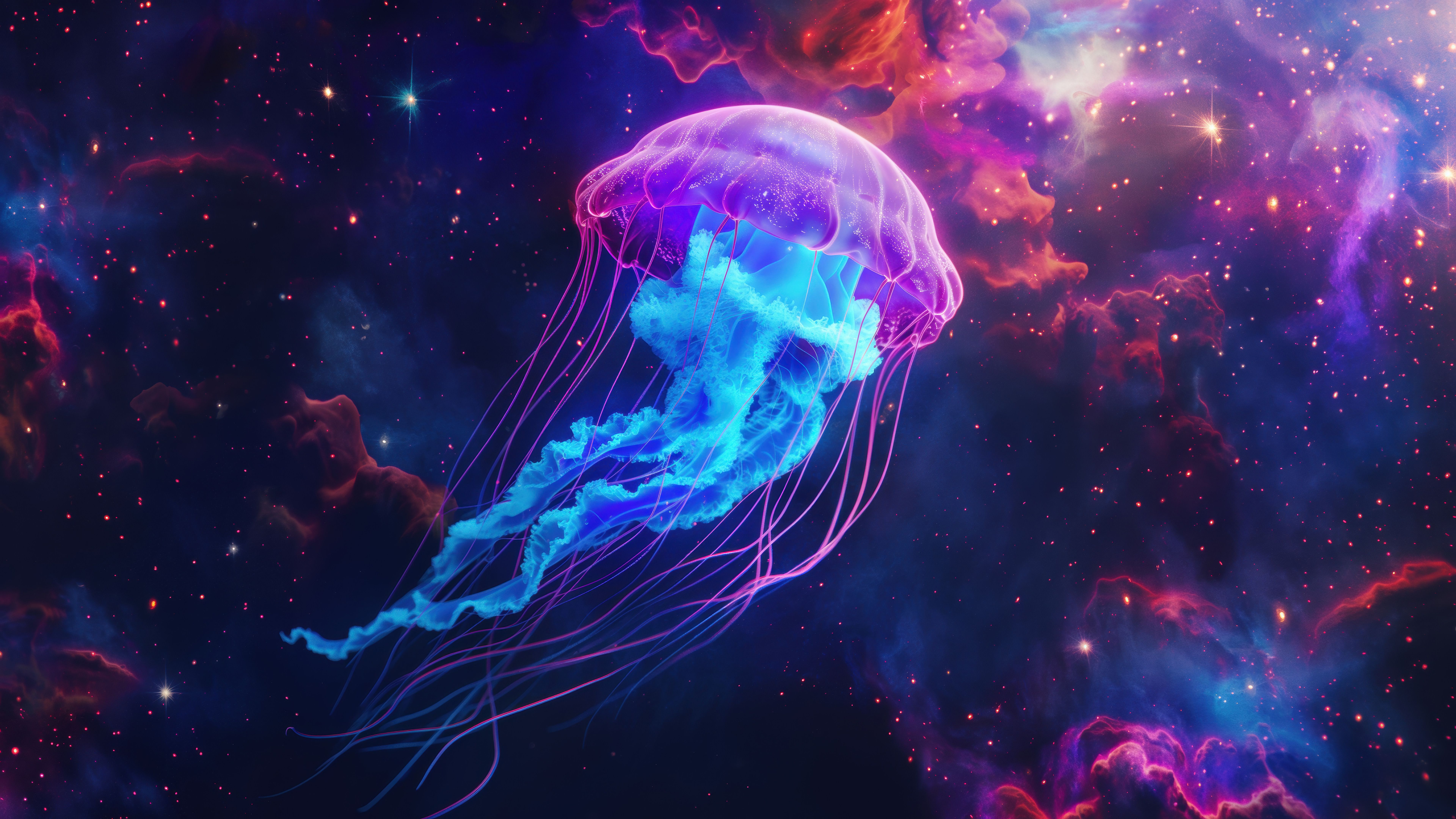 7680x4320 Jellyfish Space Animal Wallpaper 4K 8K HD PC b