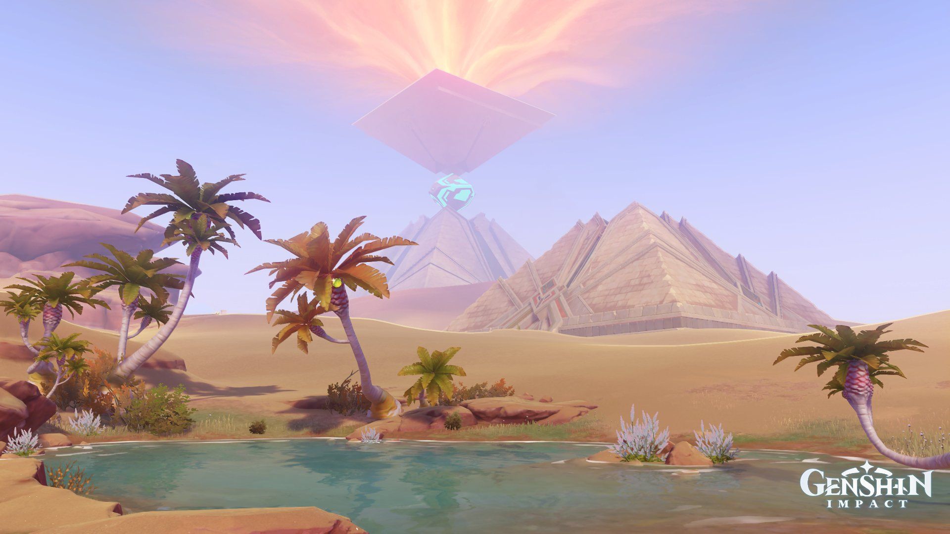 1920x1080 Exploring the desert of Sumeru Genshin Impact