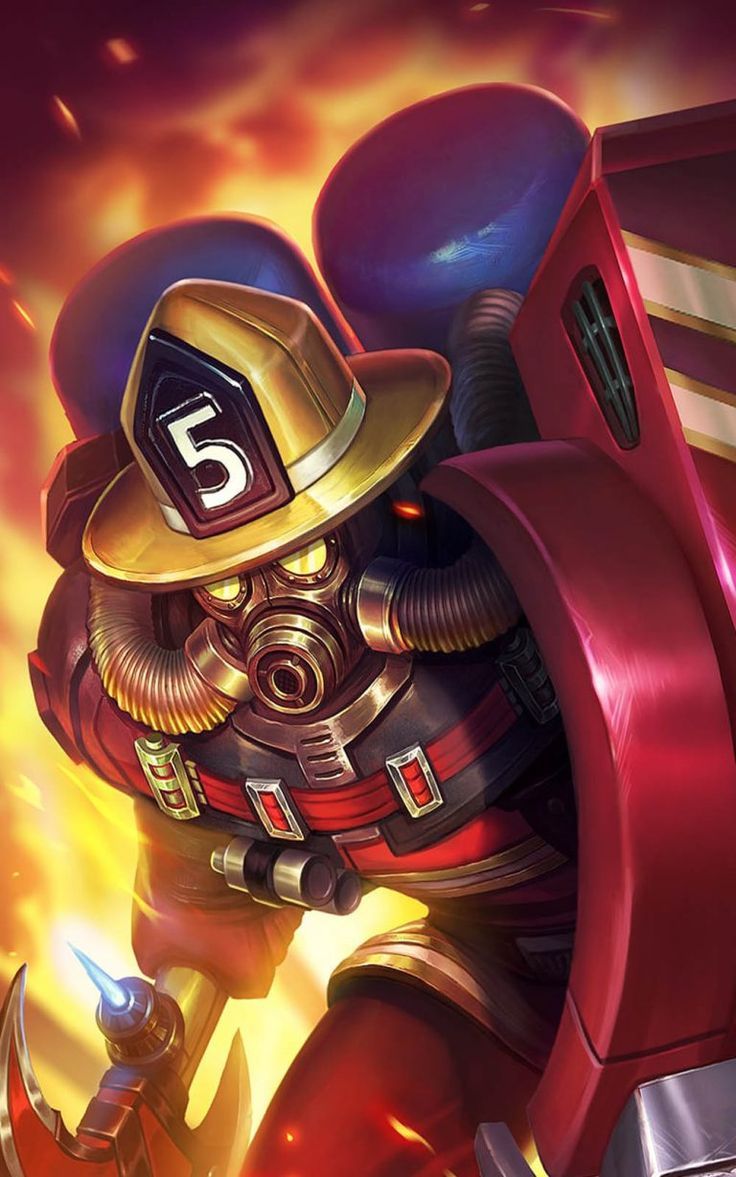 736x1177 Fire Chief Johnson Mobile Legends 4K Ultra HD Mobile Wallpaper for iPhone & Android