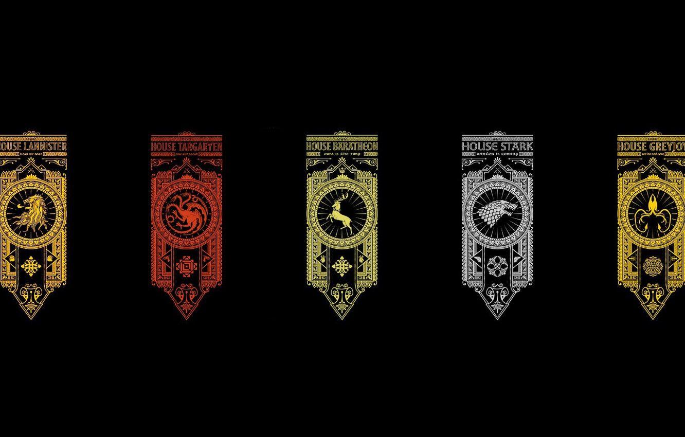 1332x850 Wallpaper wallpaper, moon, black, crow, lion, wolf, dragon, A Song of Ice and Fire, Game of Thrones, Winterfell, Westeros, deer, Stark, Targaryen, Lannister, Greyjoy image for desktop, section фильмы