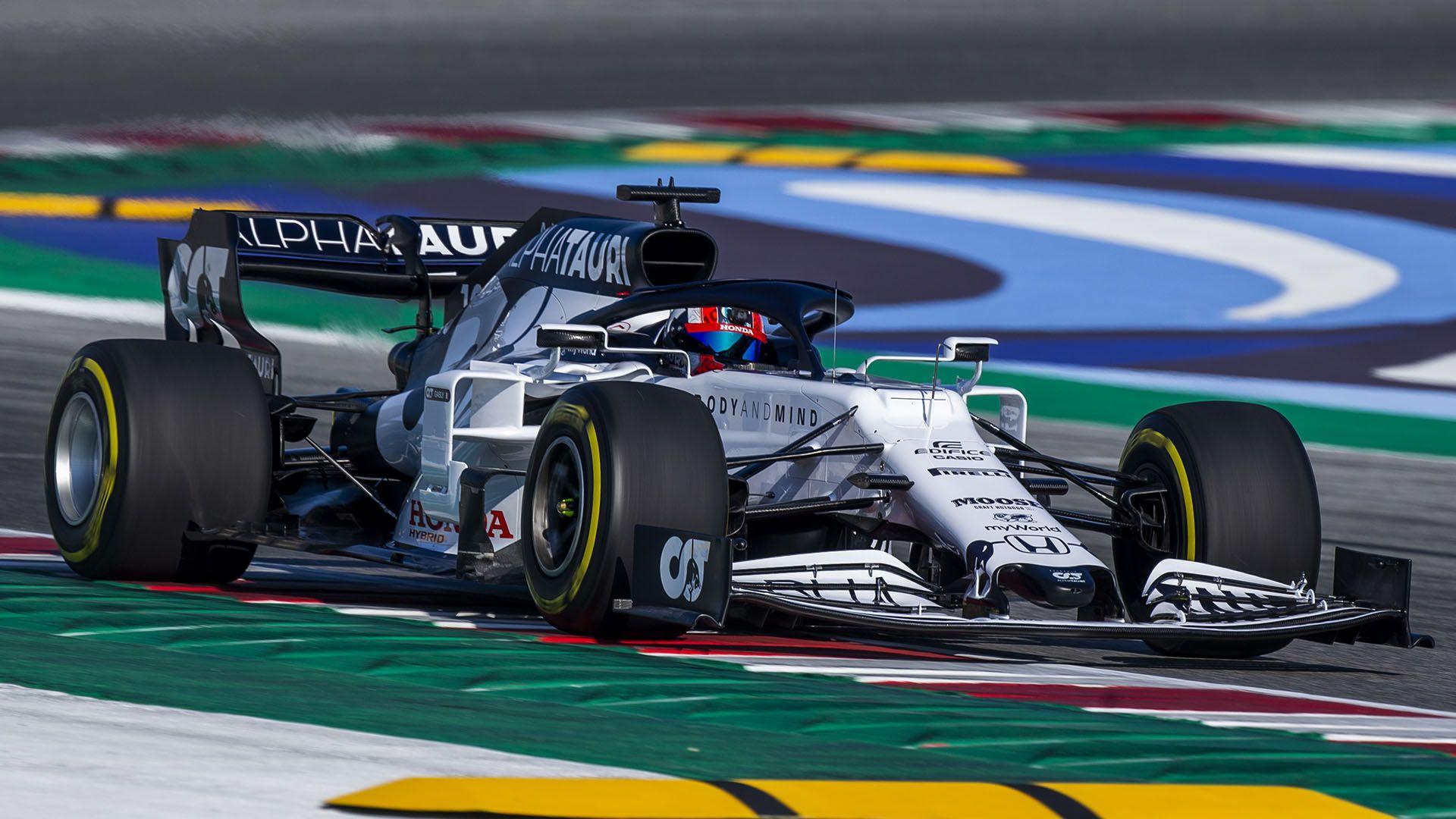 1920x1080 AlphaTauri hit the track with new AT01 F1 car in Misano. Formula 1®