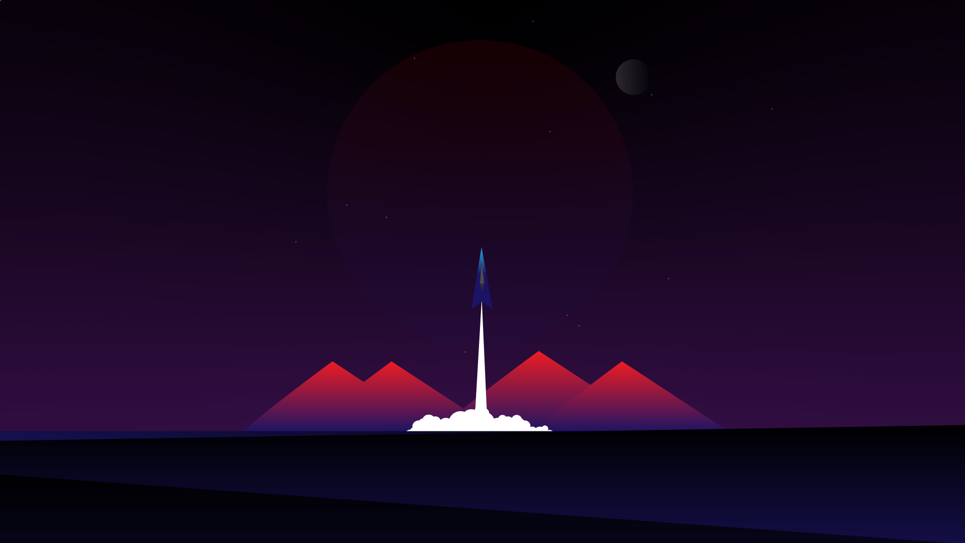 1920x1080 Dark Background wallpaper 4k rocket