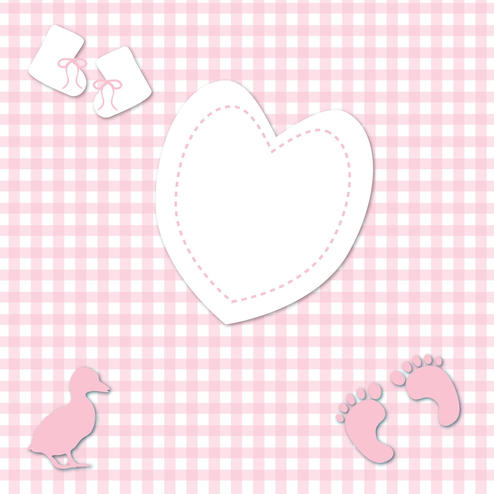 1920x1920 Baby, girl, background, pink, white