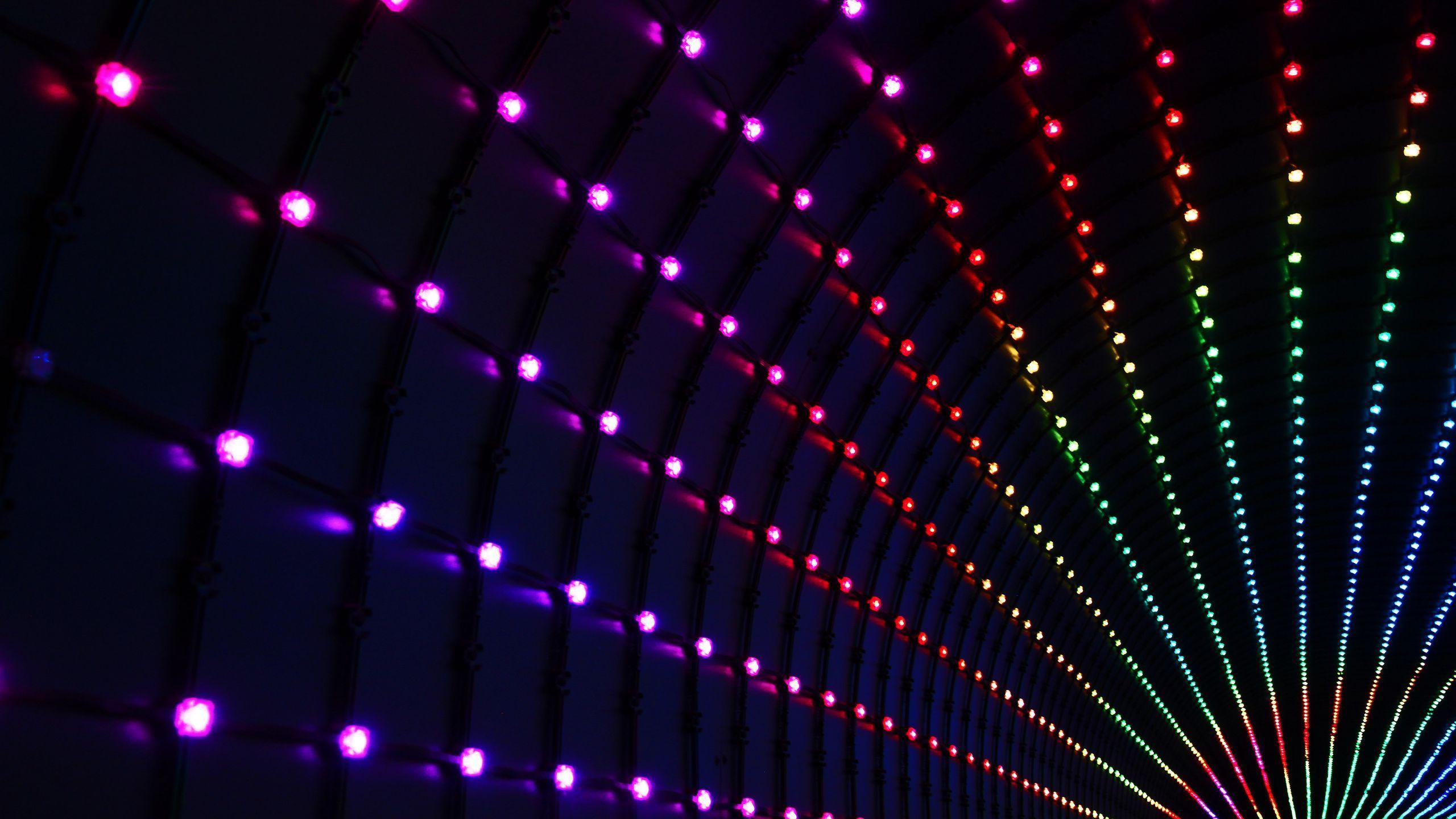 2560x1440 Download wallpaper 2560x1440 light, blur, light bulbs, lights widescreen 16:9 HD background