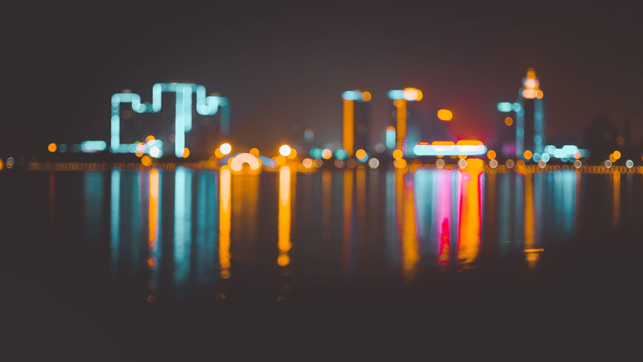 2560x1440 Download 2560x1440 wallpaper city, lights, blur, reflections, dual wide, widescreen 16: widescreen, 2560x1440 HD image, background, 7839