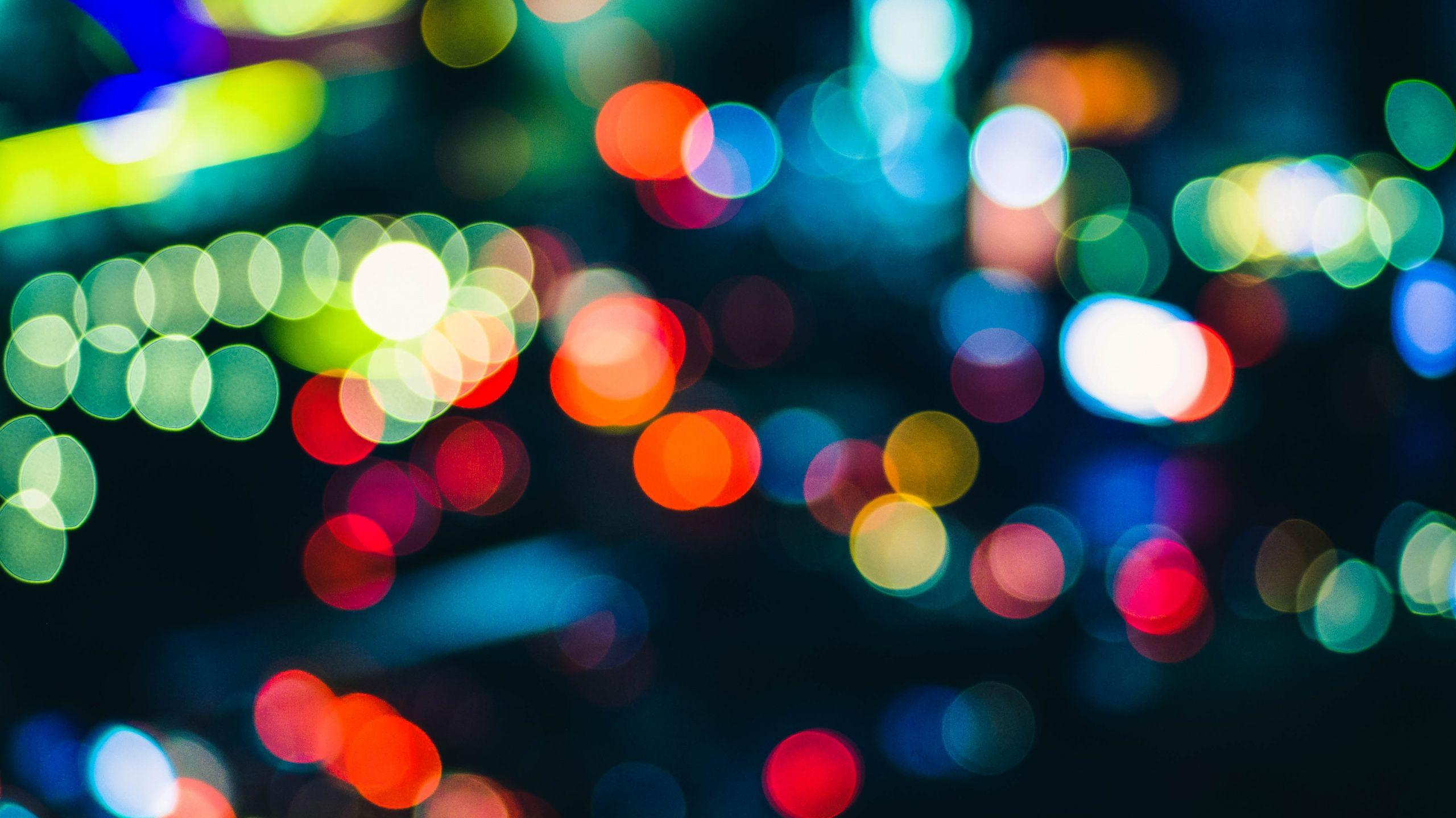 2560x1440 Download Blur, bokeh, lights, colorful wallpaper, 2560x Dual Wide, Widescreen 16: Widescreen