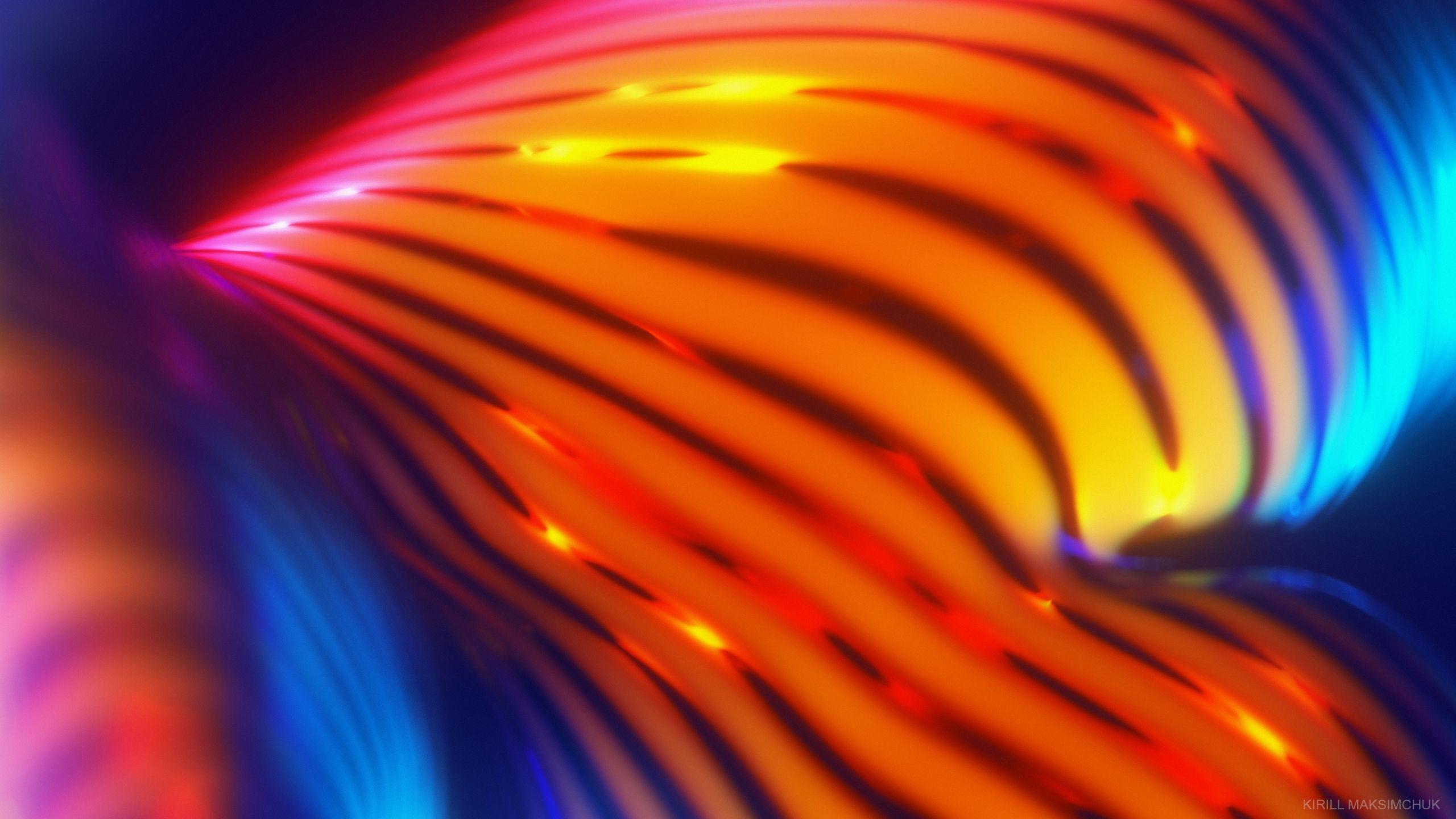 2560x1440 Download 2560x1440 Blurry Neon Lights Wallpaper for iMac 27 inch