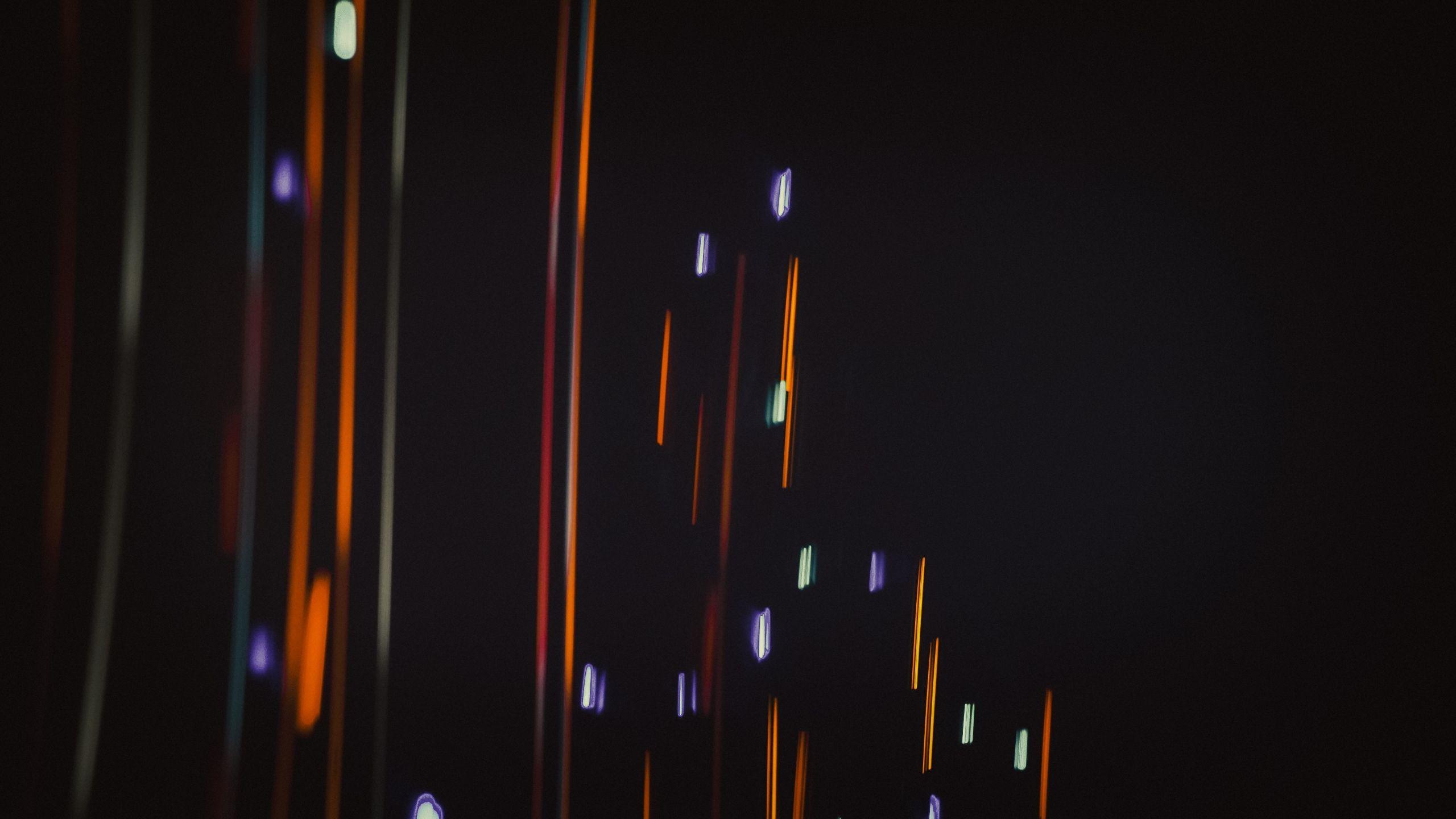 2560x1440 Download 2560x1440 wallpaper minimal, colorful lines, lights, blur, dark, dual wide, widescreen 16: widescreen, 2560x1440 HD image, background, 15935