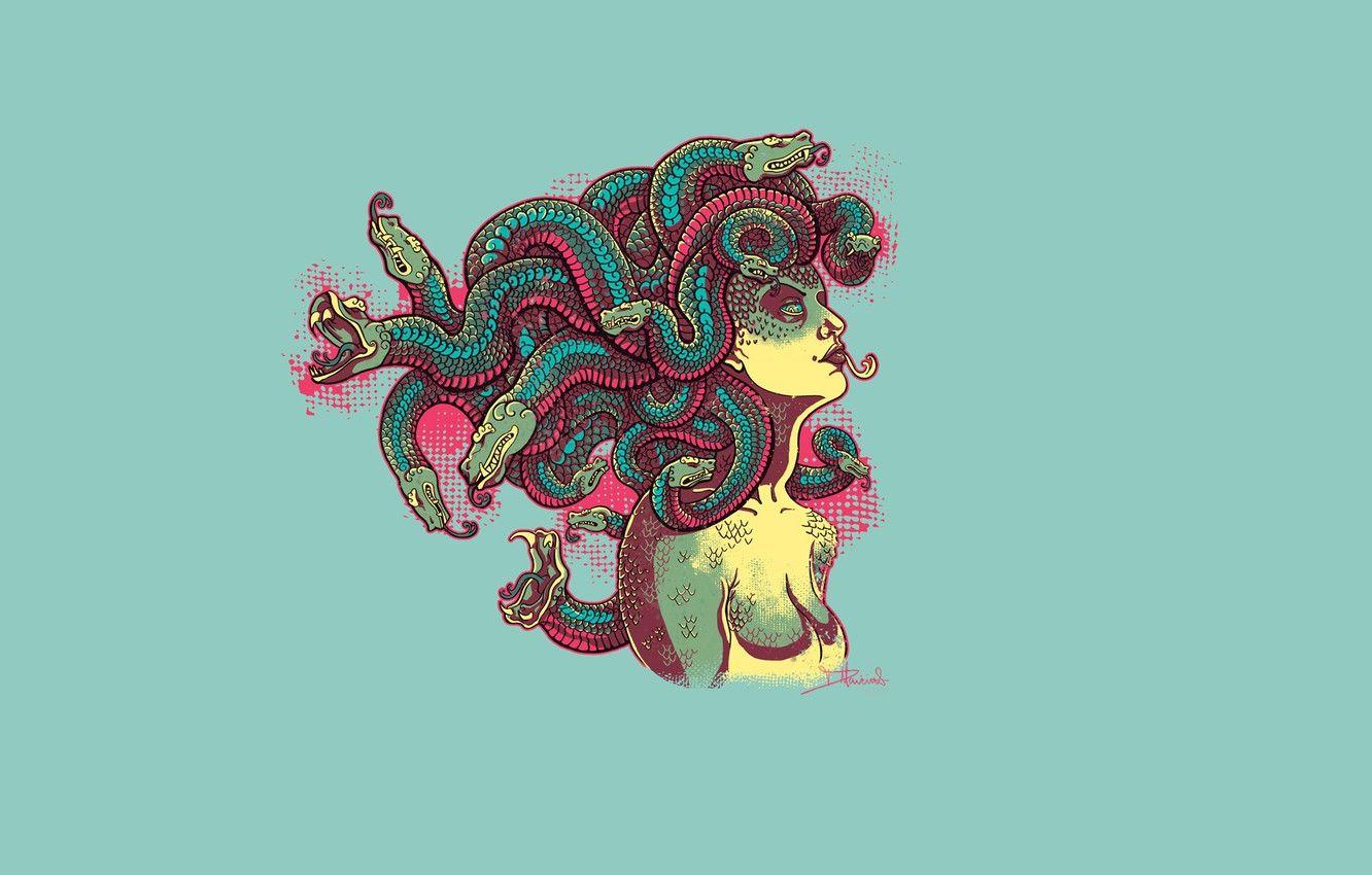 1332x850 Wallpaper Girl, Figure, Snake, Medusa, Eyes, Snakes, Art, Fiction, Medusa, Gorgon, Gorgon, The Gorgon Medusa, Snakes, Myth, Medusa Gorgon, Medussa image for desktop, section минимализм