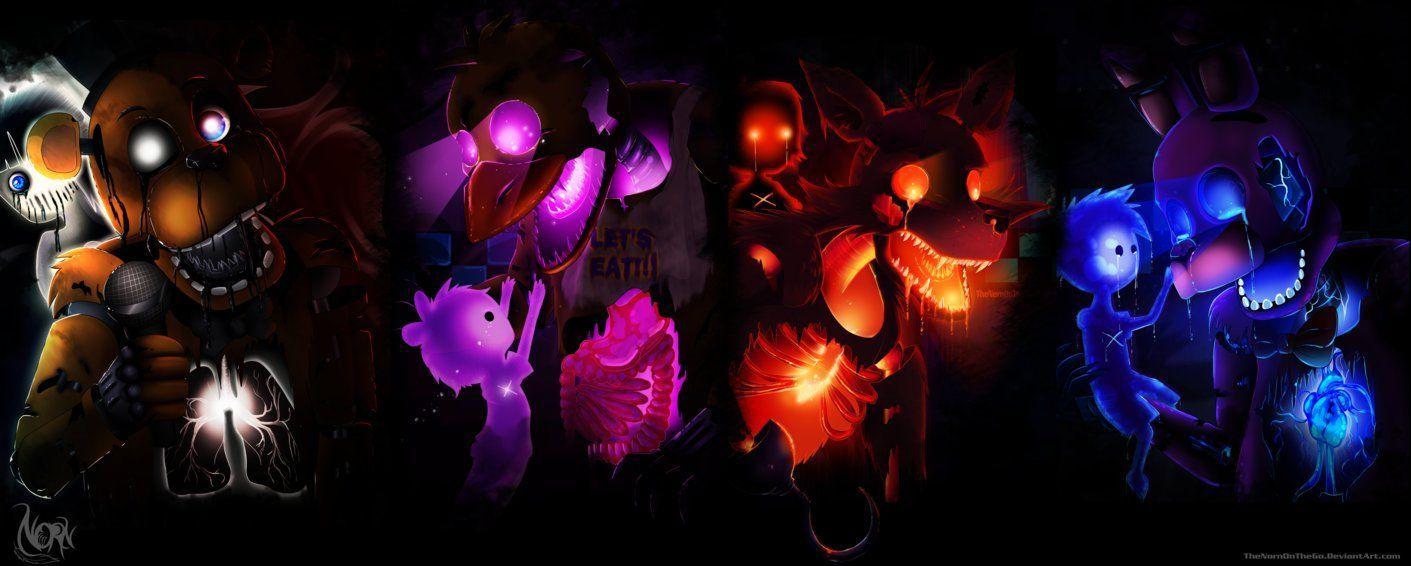 1411x566 Five Nights at Freddy's Wallpaper. Fnaf wallpaper, Anime fnaf, Fnaf