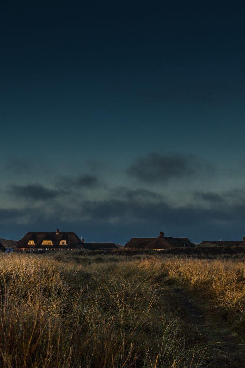 800x1200 Download Wallpaper 800x1200 Field, Houses, Path, Grass, Sunset, Twilight, Denmark Iphone 4s 4 For Parallax HD Background