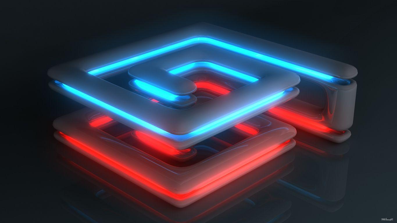 1366x768 Wallpaper neon, light, spiral, shape, surface, lusterd wallpaper, Wallpaper, Spiral shape
