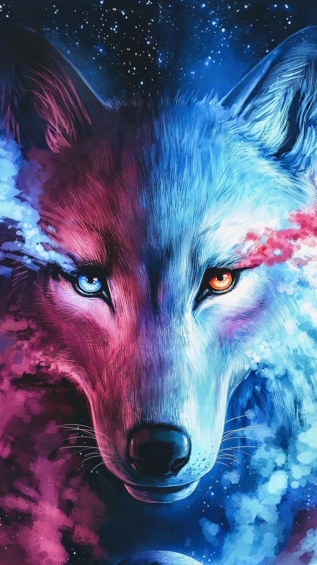 Download Super Cool Galaxy Gorgeous Wolf Art Wallpaper  Wallpaperscom