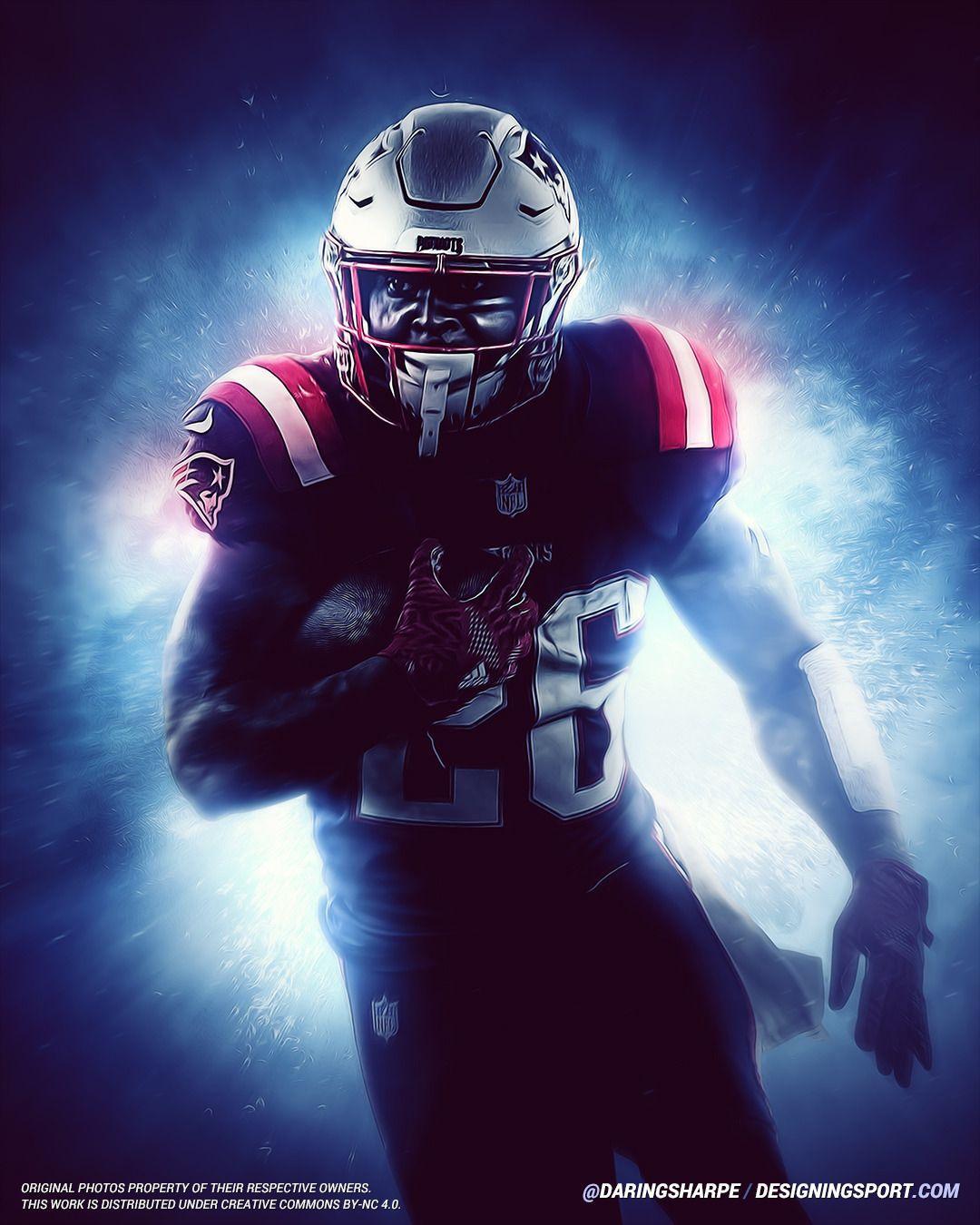 1080x1350 Sony Michel England Patriots Wallpaper