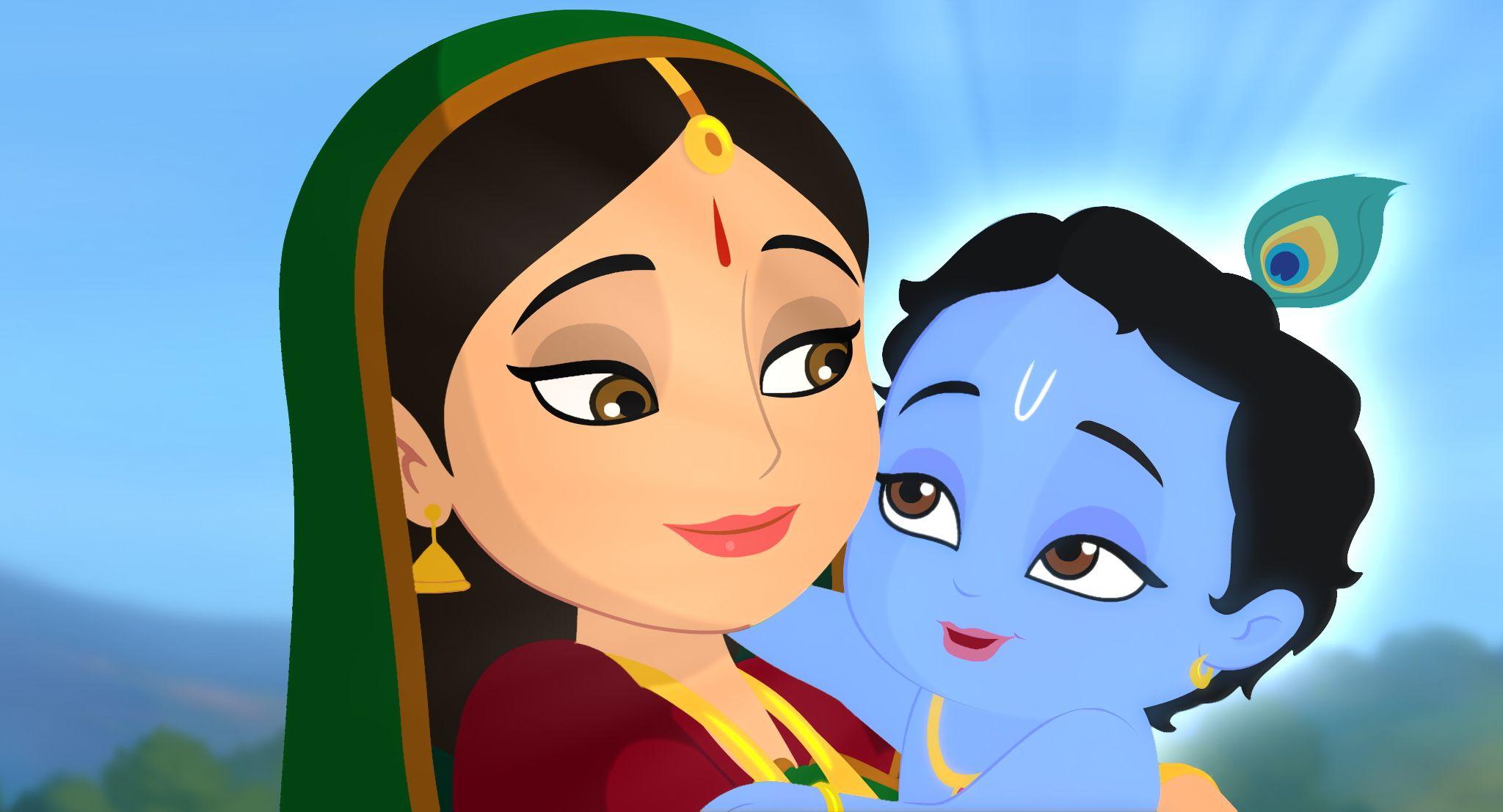 2048x1107 Little Krishna Wallpaper