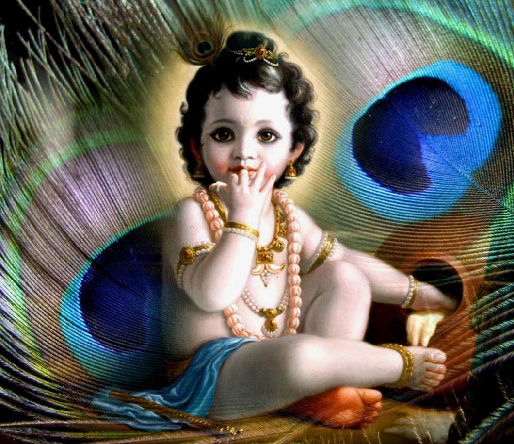 1060x915 Little Krishna Desktop Wallpaper