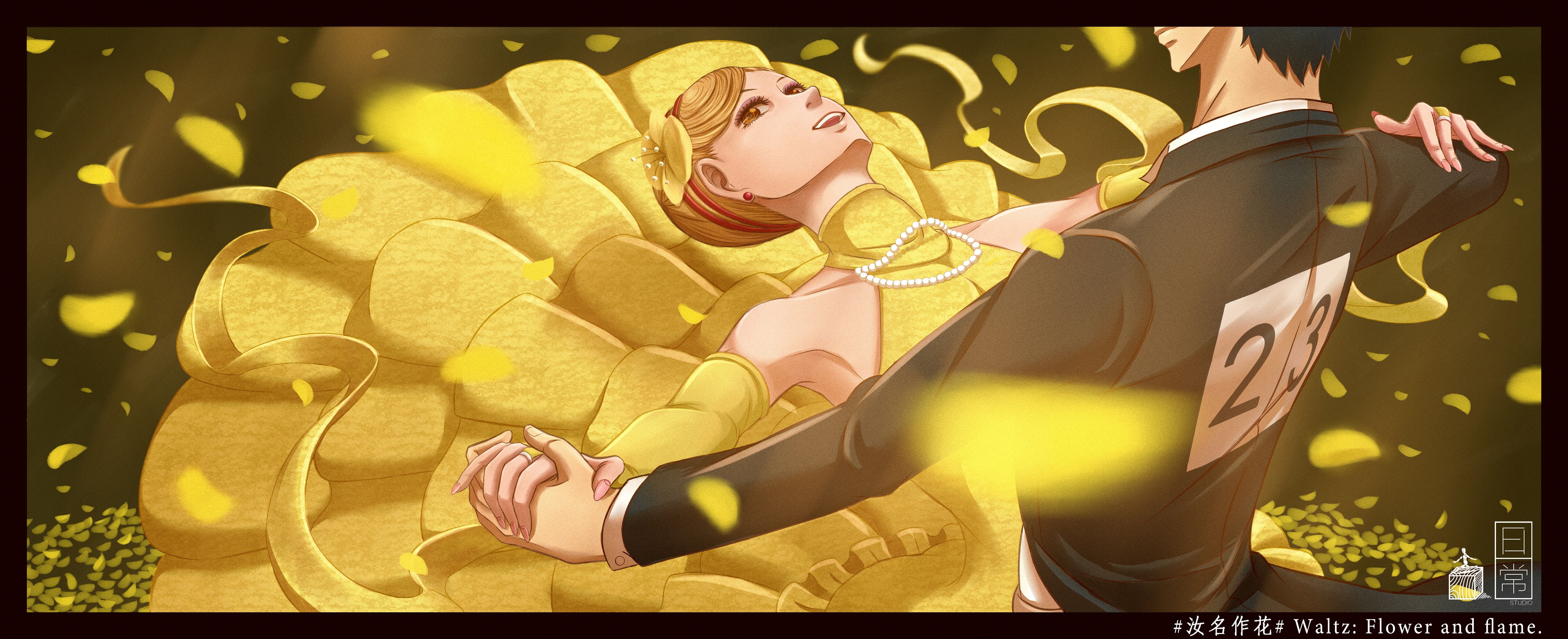 6072x2476 Download Mako Akagi Tatara Fujita Anime Welcome To The Ballroom 4k Ultra HD Wallpaperx2476