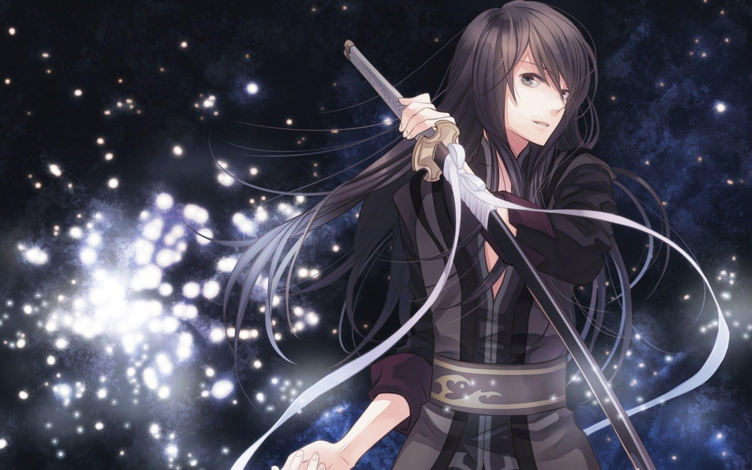 2560x1600 2560x Picture Of Anime Boy Wallpaper Desktop Wallpaper Guy Long Hair